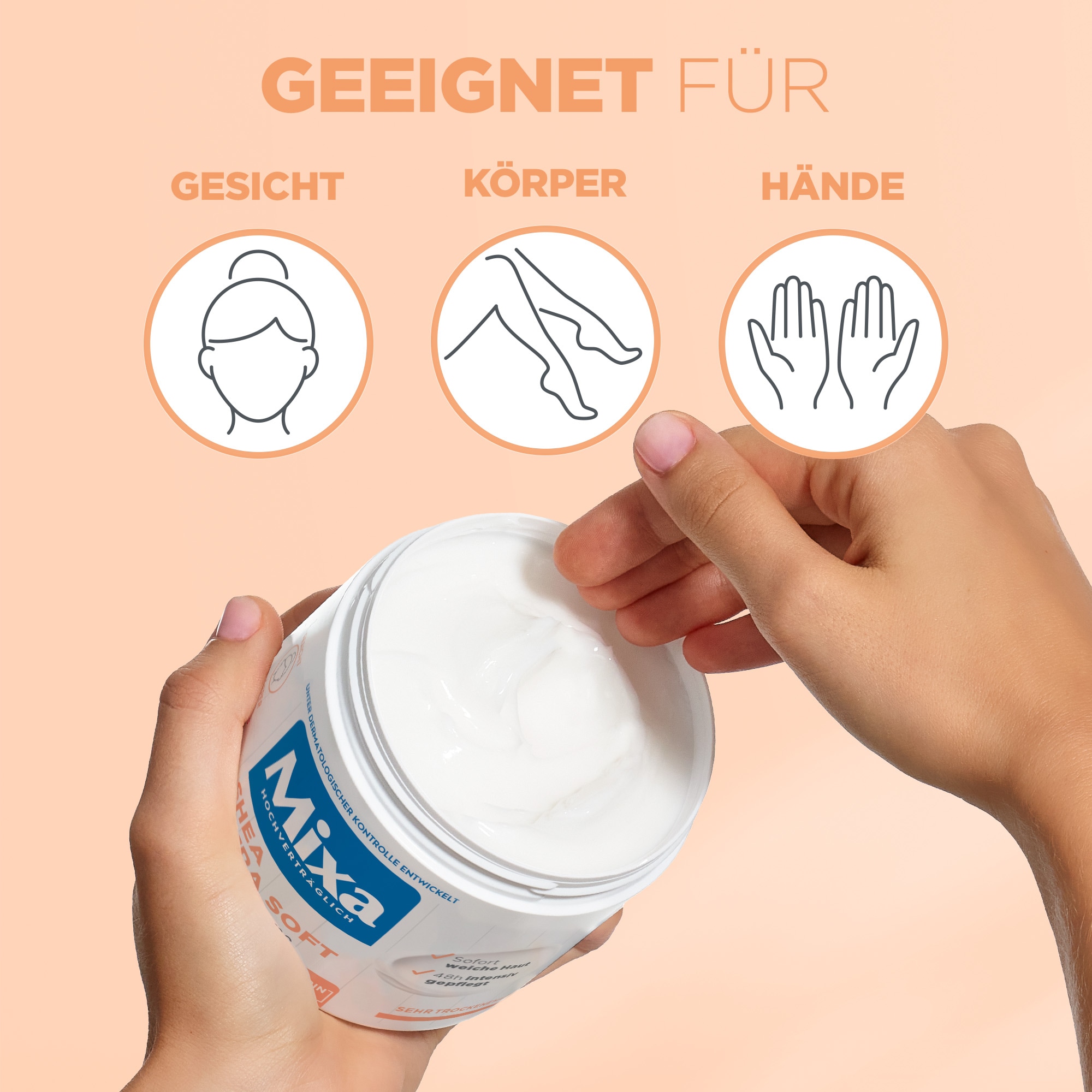 Mixa Körpercreme »Mixa Shea Ultra Soft« mit hoher Wirksamkeit