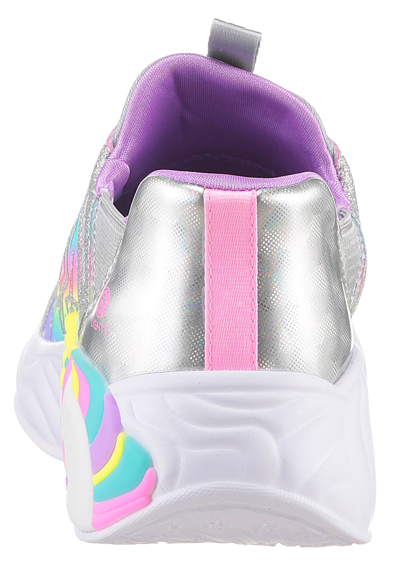 Skechers Slip-On Sneaker »UNICORN DREAMS LIGHTS«, Glitzer,-Blinkschuh zum Schlupfen, Größenschablone zum Download