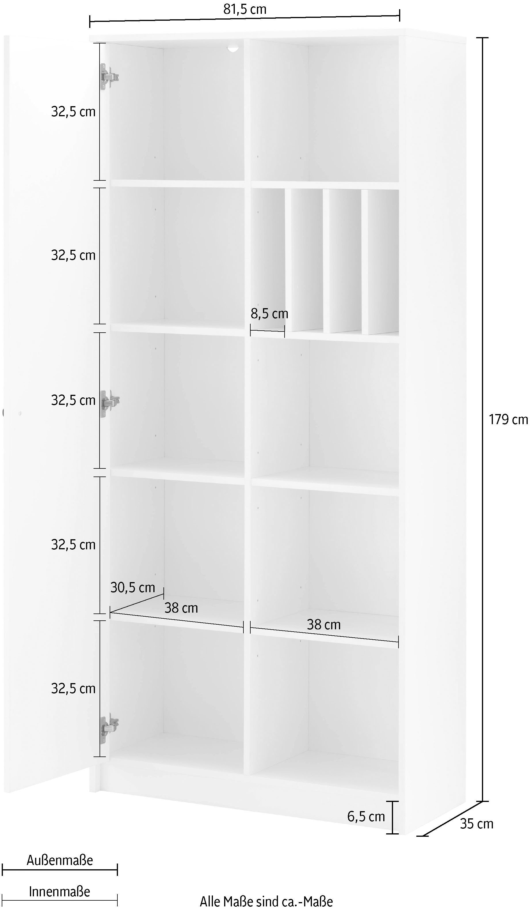 Home affaire Aktenschrank »Licia«, viel Stauraum, Breite 81,5 cm
