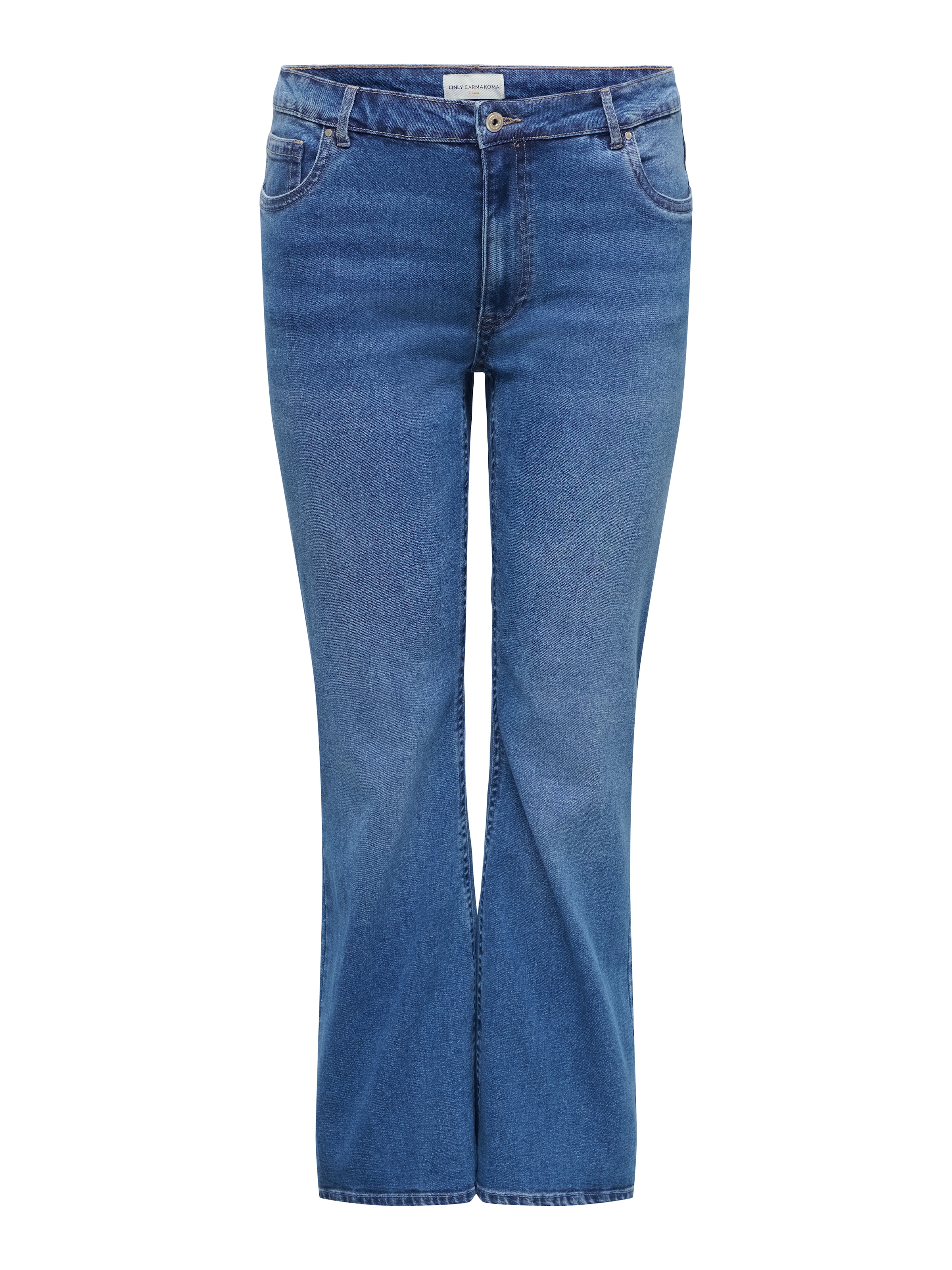 ONLY CARMAKOMA Bootcut-Jeans »CARPHOEBE REG BACK POC FLA PIM852 NOOS« Baumwollmischung, Regular Waist