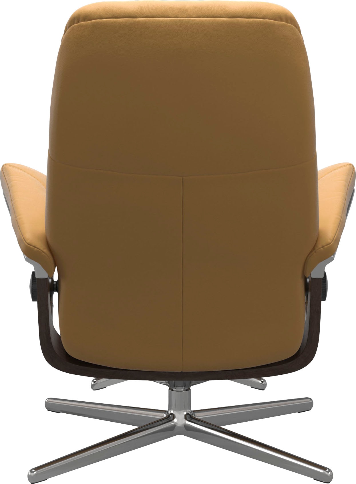 Stressless® Relaxsessel »Consul«, (Set, Relaxsessel mit Hocker), mit Hocker, mit Cross Base, Größe S, M & L, Holzakzent Wenge