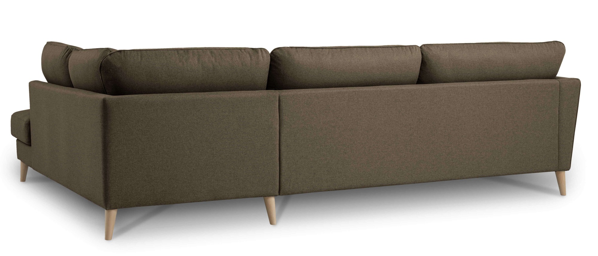 Home affaire Ecksofa »MARSEILLE 278/202 cm, L-Form, Ottom. rechts/links, verschiedene Bezüge«, Massivholzbeine Eiche, Landhausstil, Wellenunterfederung