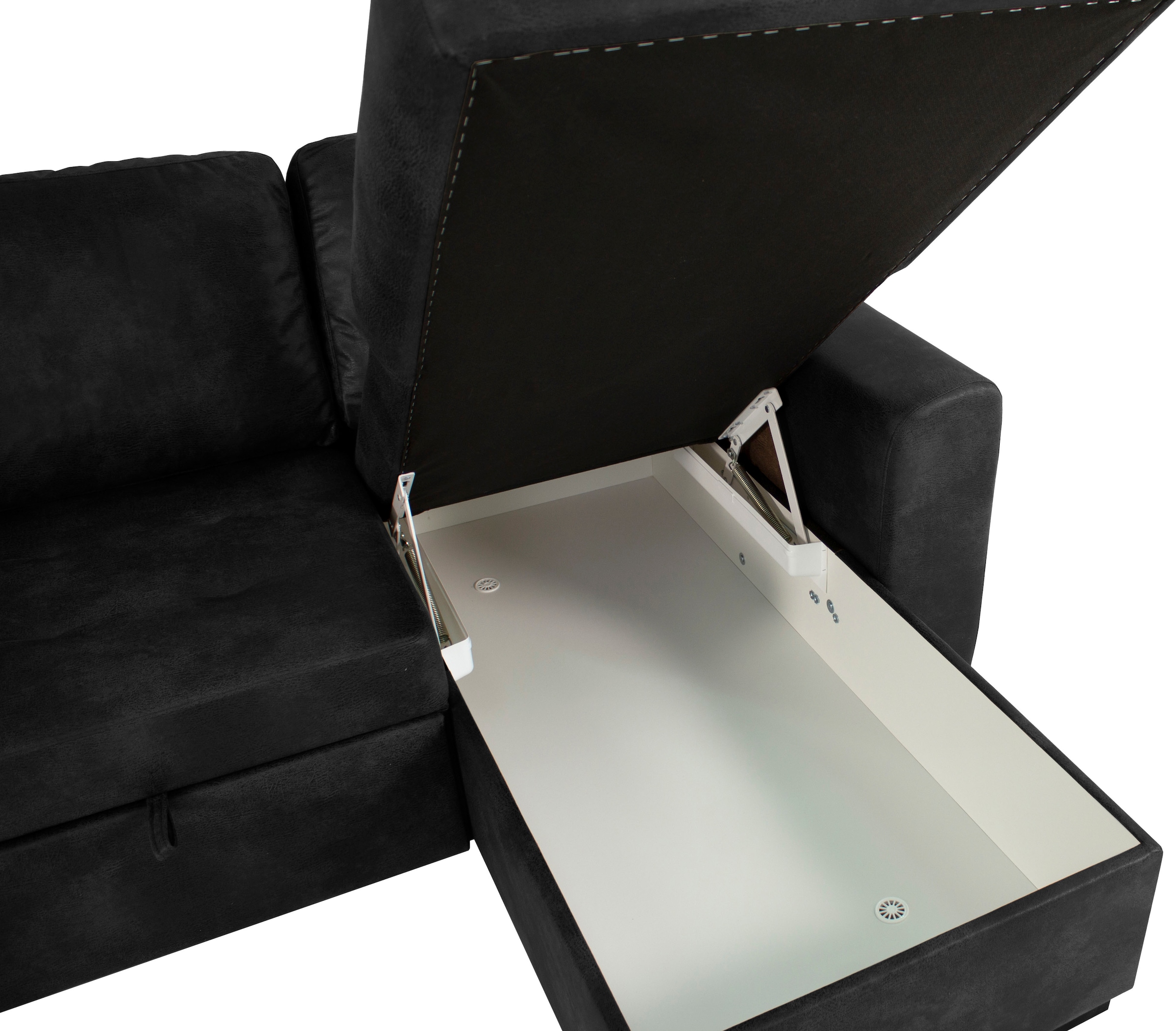 Trends by HG Ecksofa »Poll L-Form, B: 245 cm« mit Bettfunktion & Bettkasten