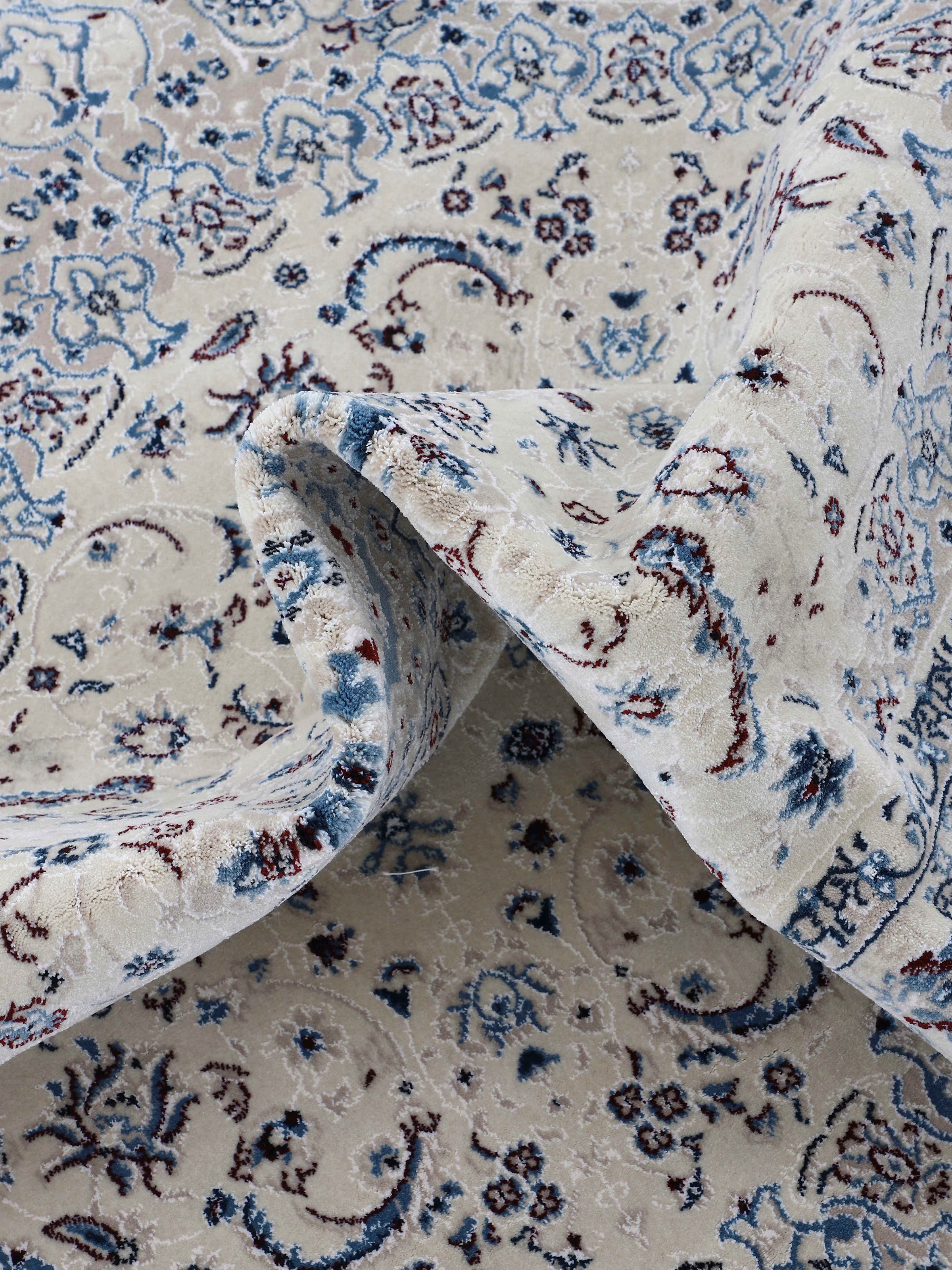 carpetfine Teppich »Nain Diane«, rechteckig, 8 mm Höhe, Kurzflor mit Fransen, Vintage Orient Look, Wohnzimmer