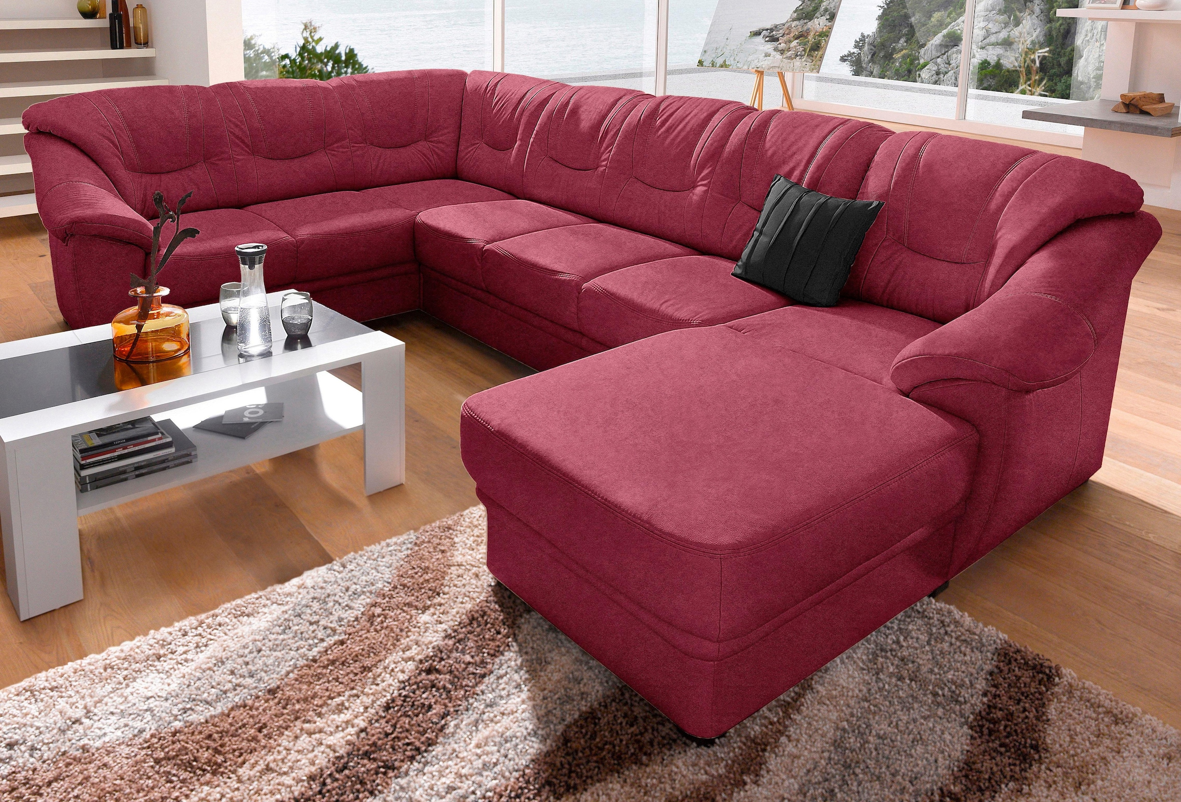 sit&more Wohnlandschaft »Savona U-Form, B: 320 cm« optional Bettfunktion, F günstig online kaufen