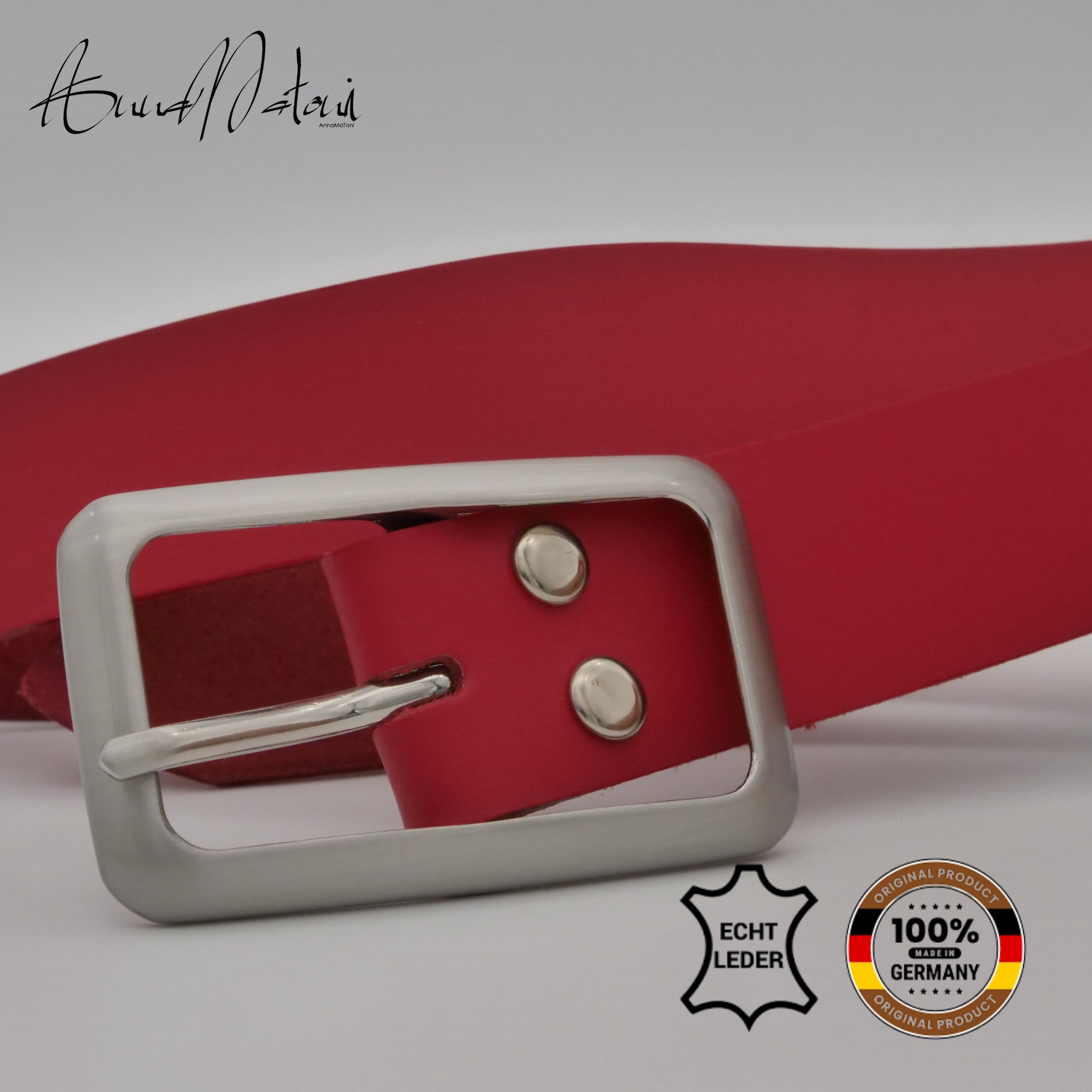 AnnaMatoni Ledergürtel »AnnaMatoni Damen Ledergürtel Basic 3cm breit echt Leder Gürtel«