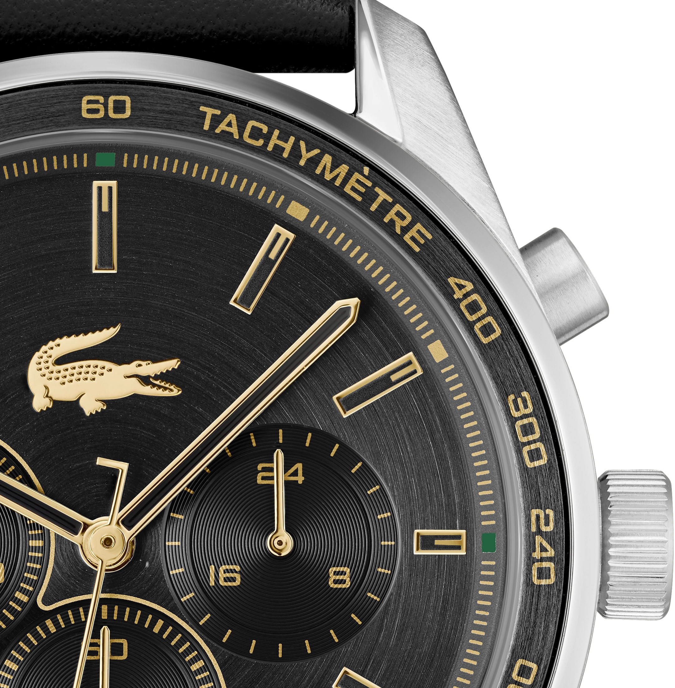 Lacoste Chronograph »BOSTON«, Armbanduhr, Quarzuhr, Herrenuhr, Tag, Stoppfunktion, Lederarmband