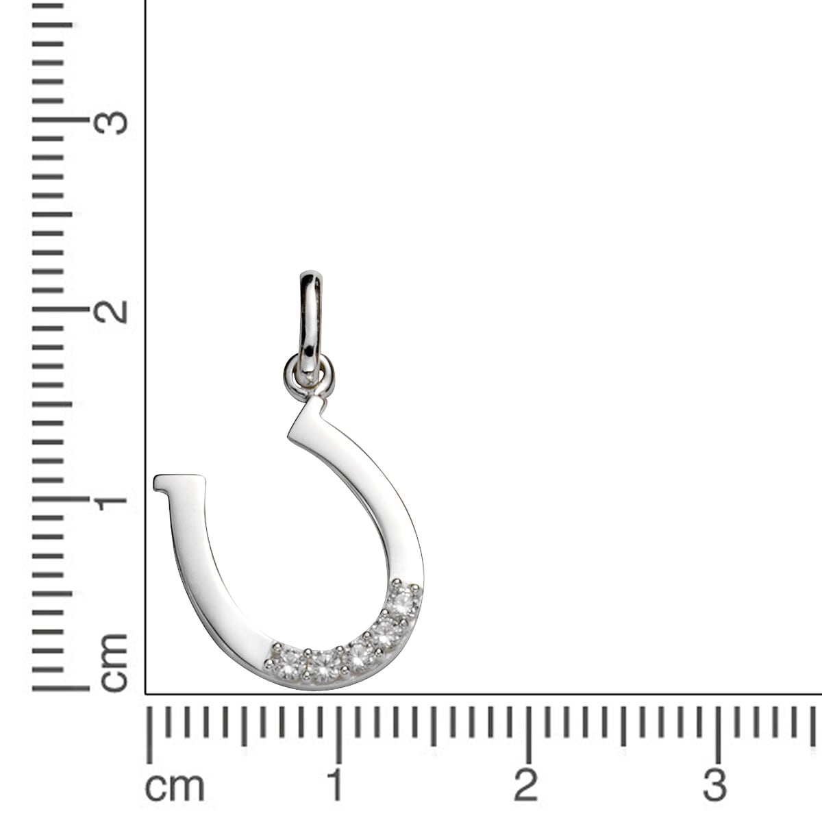 Vivance Kettenanhänger »925 Silber Hufeisen mit Zirkonia«