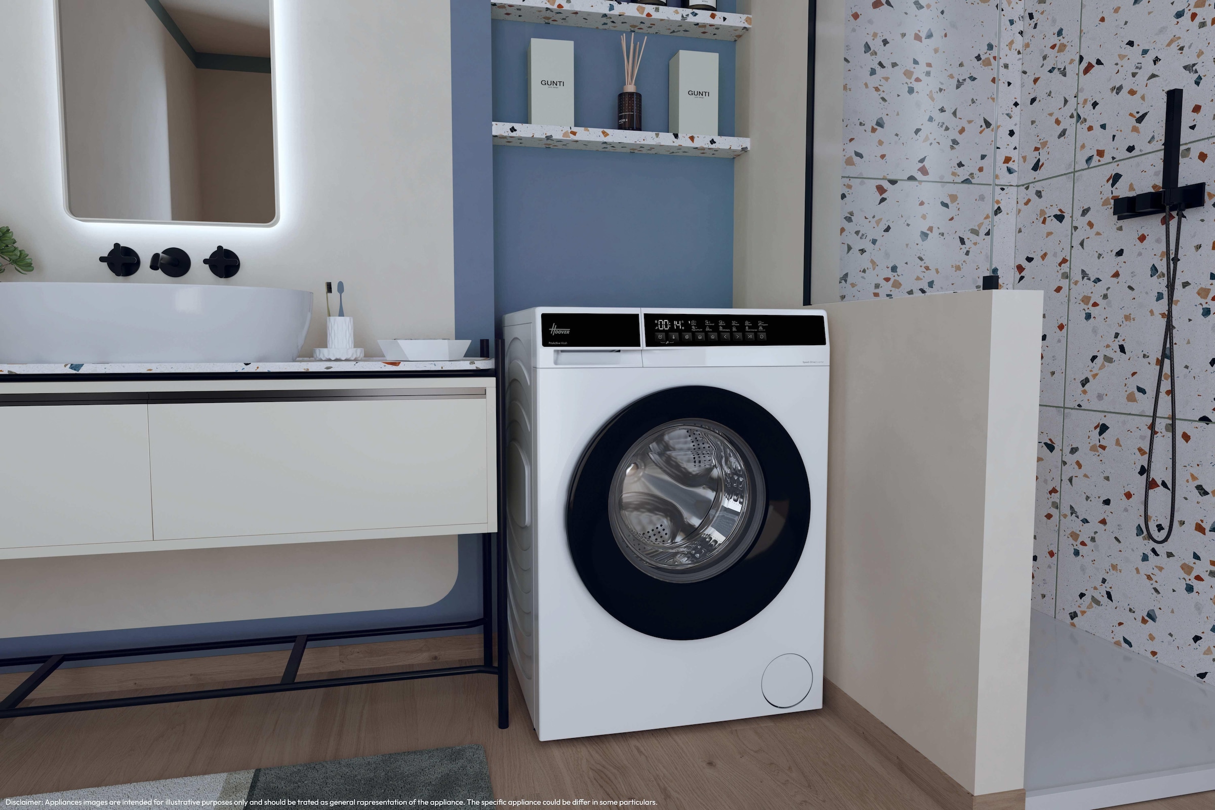 Hoover Waschmaschine »HEYQ27SB7-84« 7 kg 1200 U/min Vielseitige Kurzprogramme