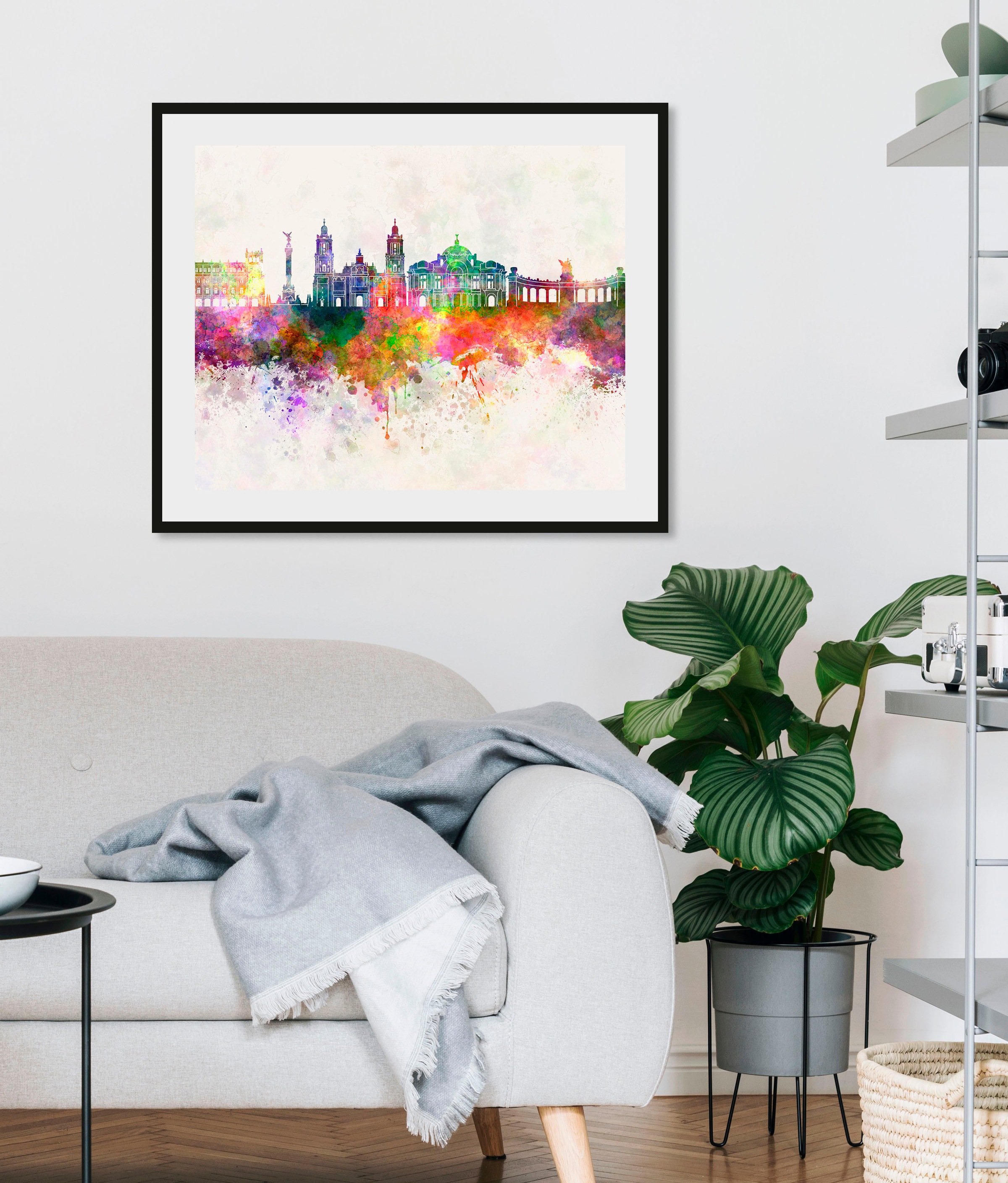 queence Bild »Skyline Color Splash«, Städte-Stadt-Deutschland-Kunst-Berlin, günstig online kaufen
