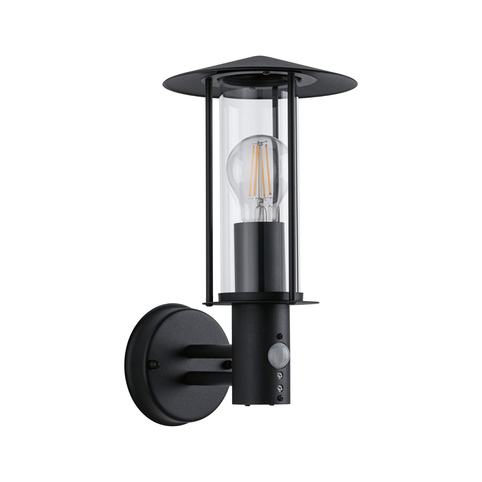 Paulmann Außen-Wandleuchte »Classic IP44 173mmmax. 15W 230V Dunkelgrau Metall, Glas«, 1 flammig, Leuchtmittel E27 | ohne Leuchtmittel, Bewegungsmelder