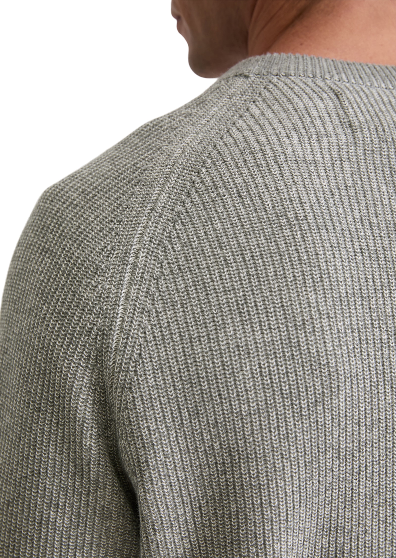 Marc O'Polo Rundhalspullover regular fit, aus weichem Baumwoll-Schurwoll-Mix