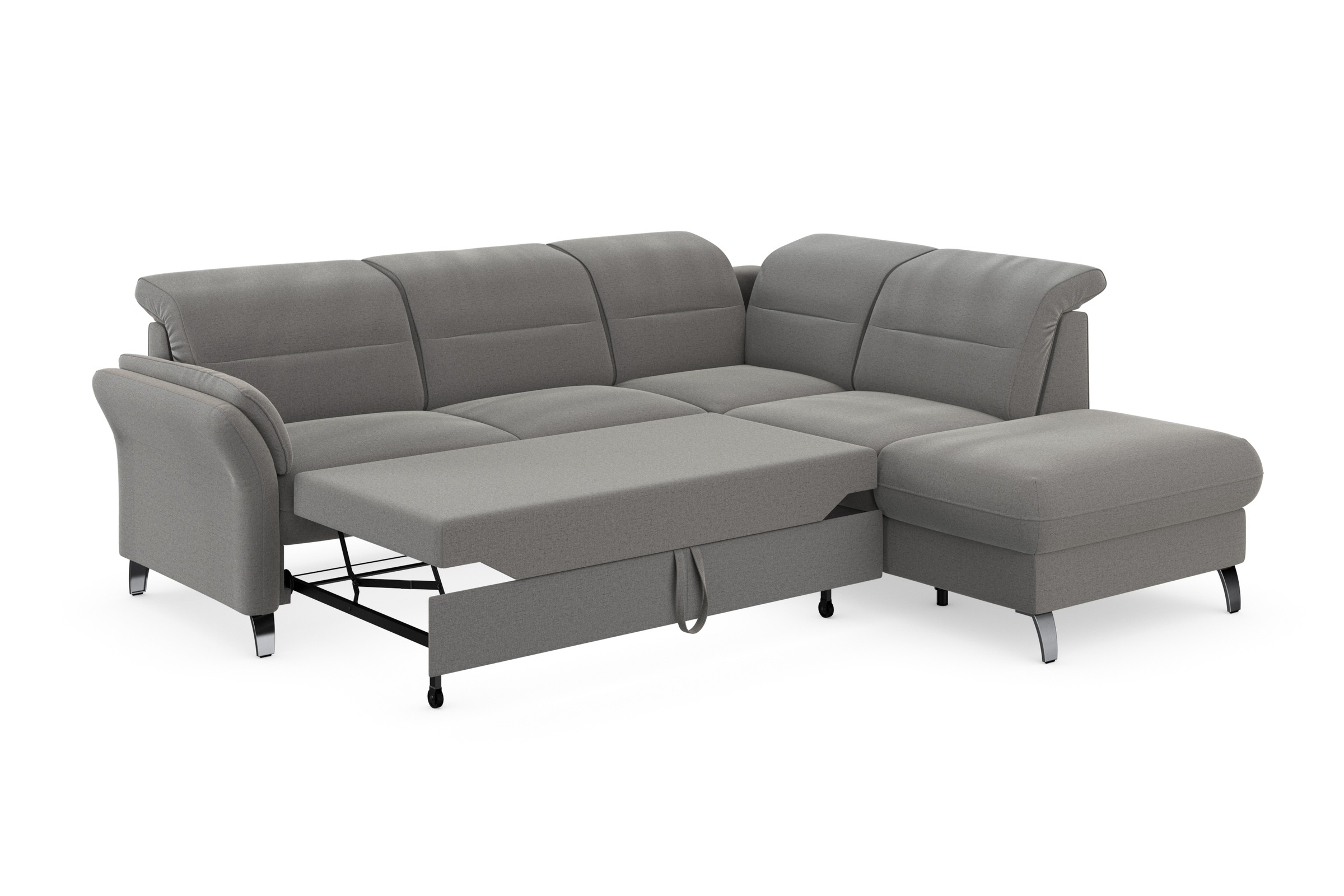 sit&more Ecksofa »Grenoble L-Form mit Federkern«, wahlweise mit Bettfunktion, Bettkasten, Arm- und Kopfteilverstellung