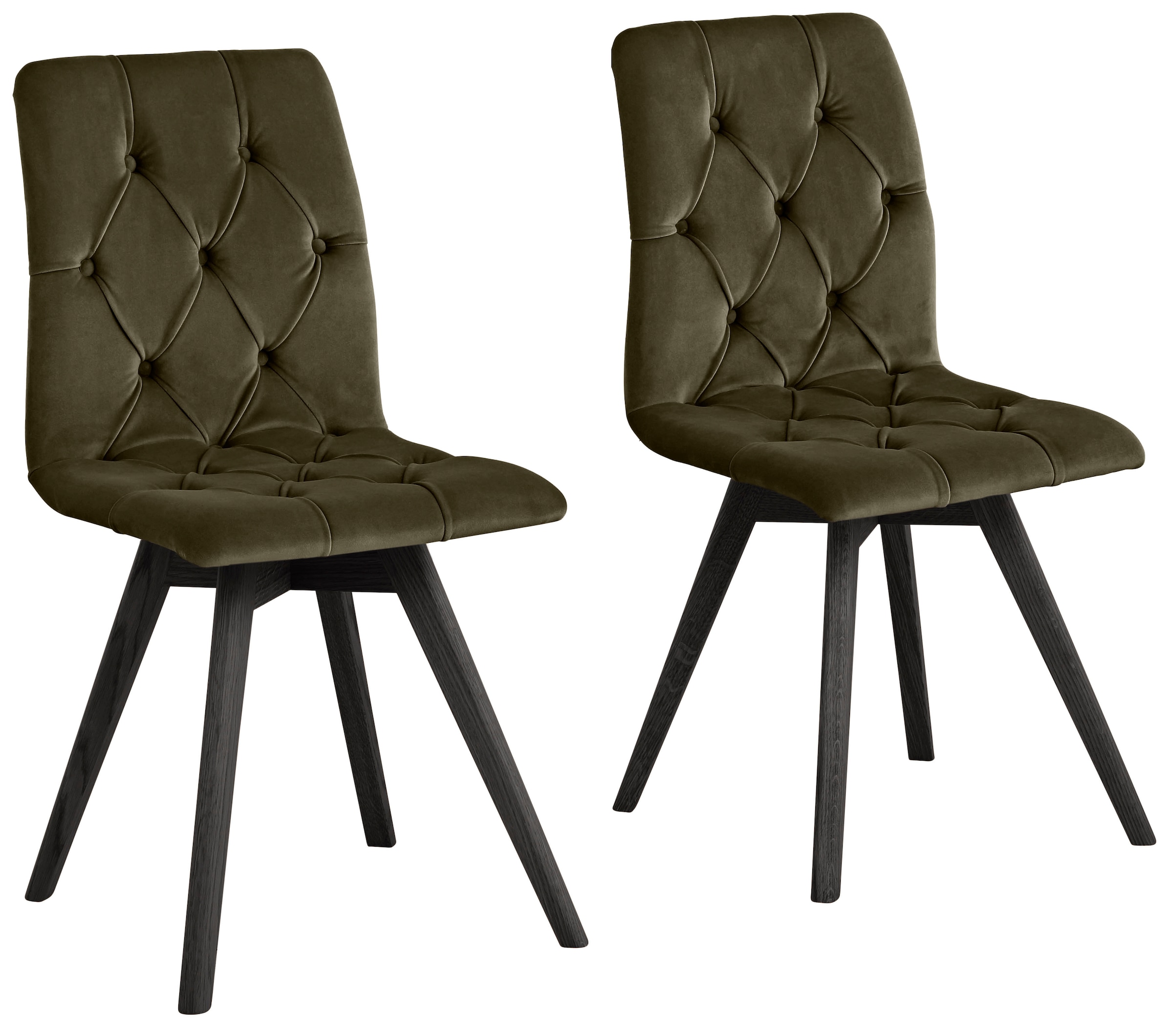 andas Esszimmerstuhl »Rania«, (Set), 2 St., Samtoptik, mit Massivholzbeinen günstig online kaufen