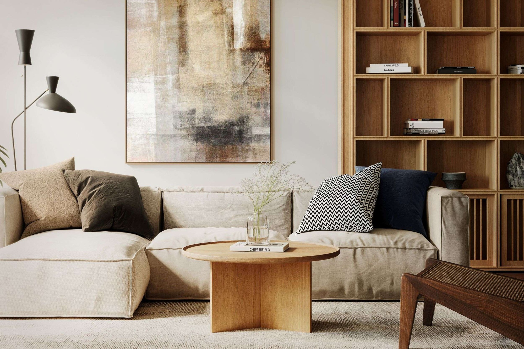 Woodman Couchtisch »Cala« 83/83/42 cm,  Breite 83 cm, rund, Tischplatte aus massiver Eiche, FSC® zertifiziert