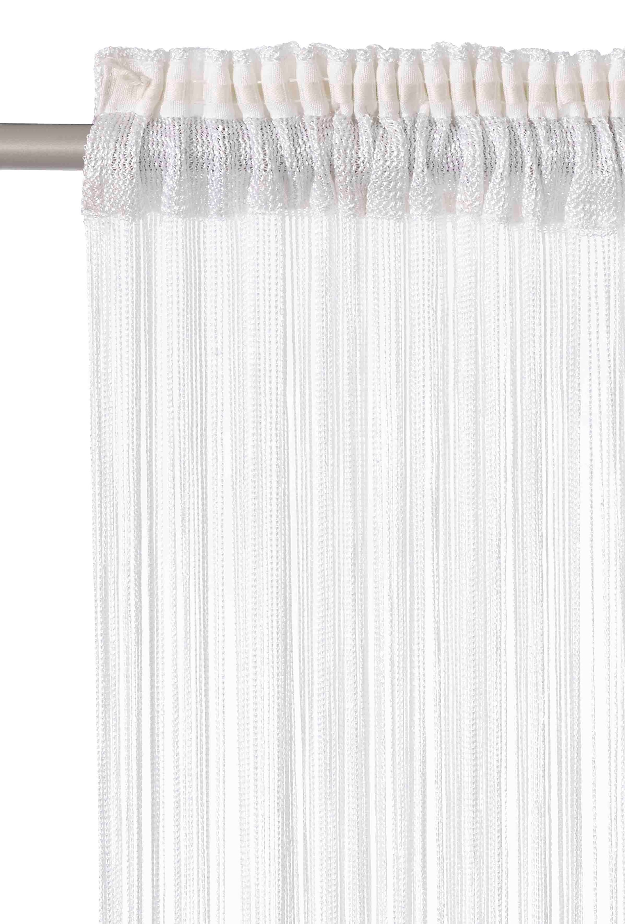 my home Fadenvorhang »Fao-Uni«, (1 St.), Kräuselband, multifunktional,  transparent, Polyester, pflegeleicht bequem und schnell bestellen