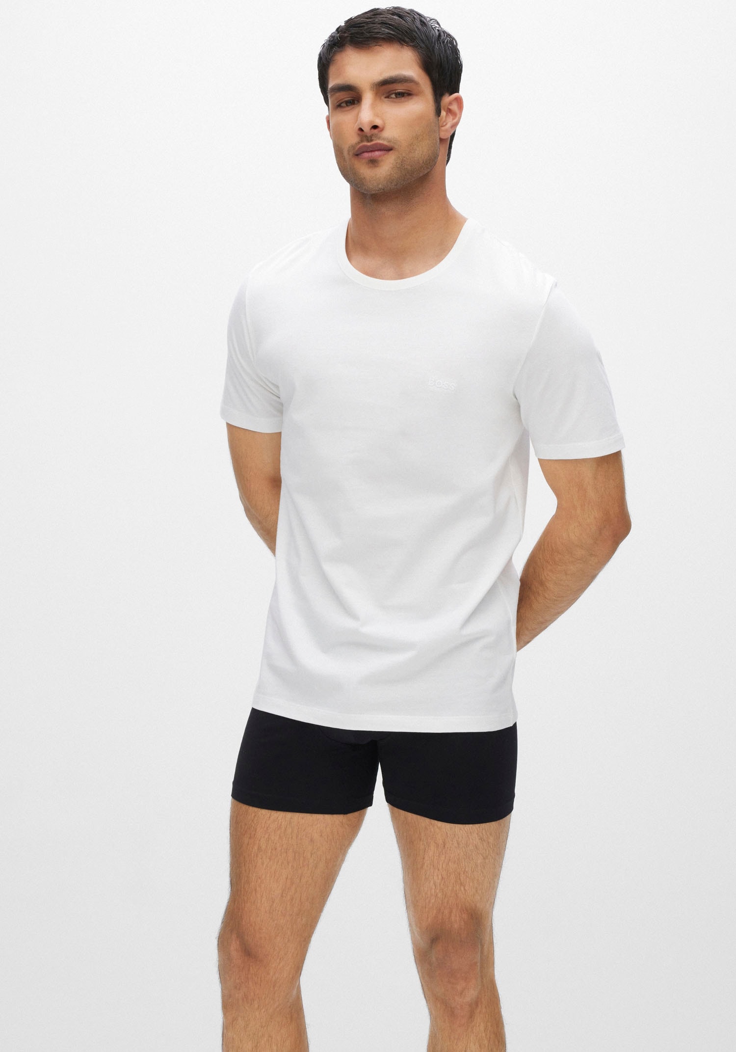 BOSS T-Shirt »Rundhals BOSS ONE x David Beckham«, (Packung, 3 tlg., 3er-Pack), mit dezentem BOSS Logo-Print