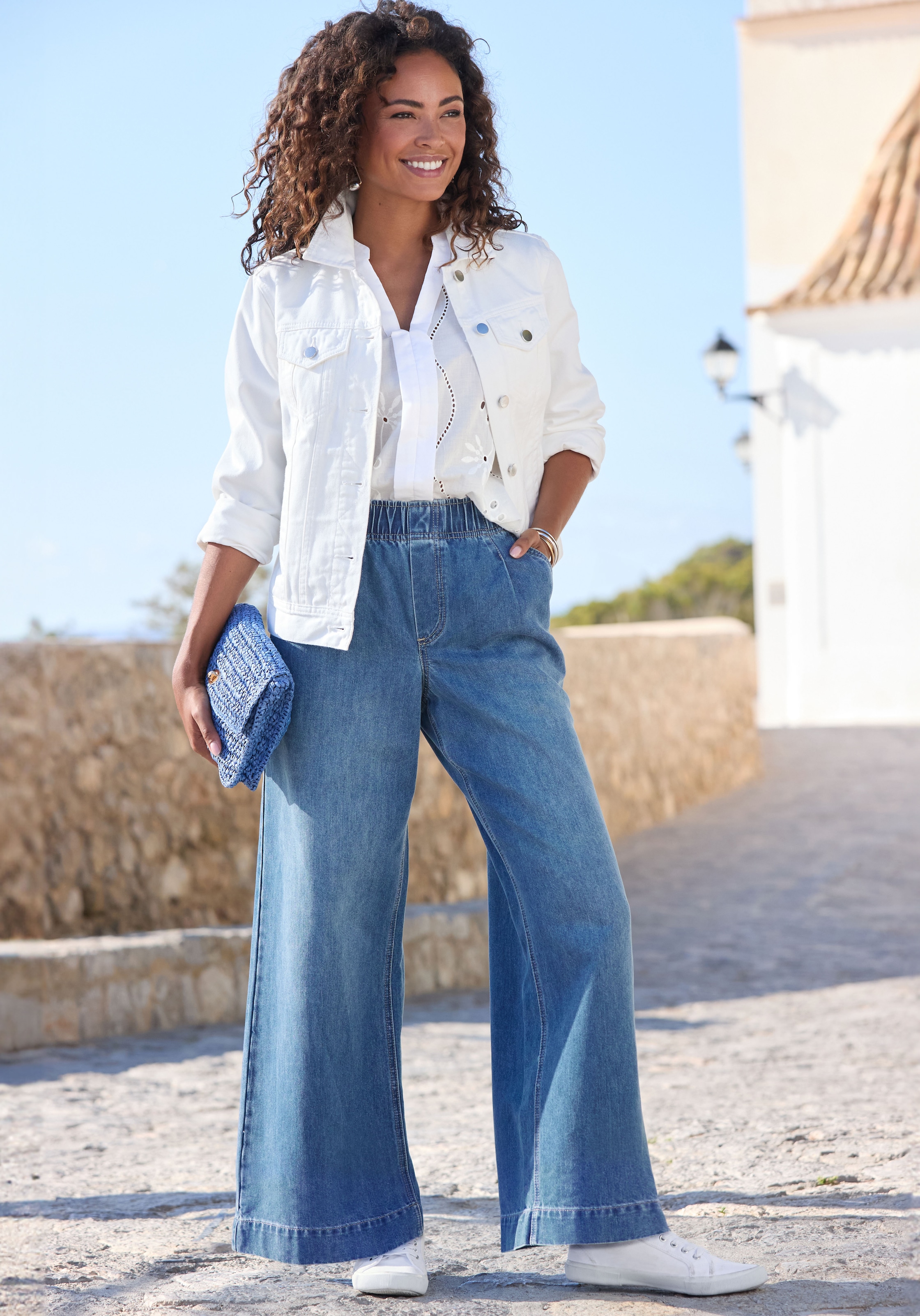 Vivance Umhängetasche »Handtasche« Minibag, Henkeltasche, Bast-Optik, Sommertasche, Crossbody Bag