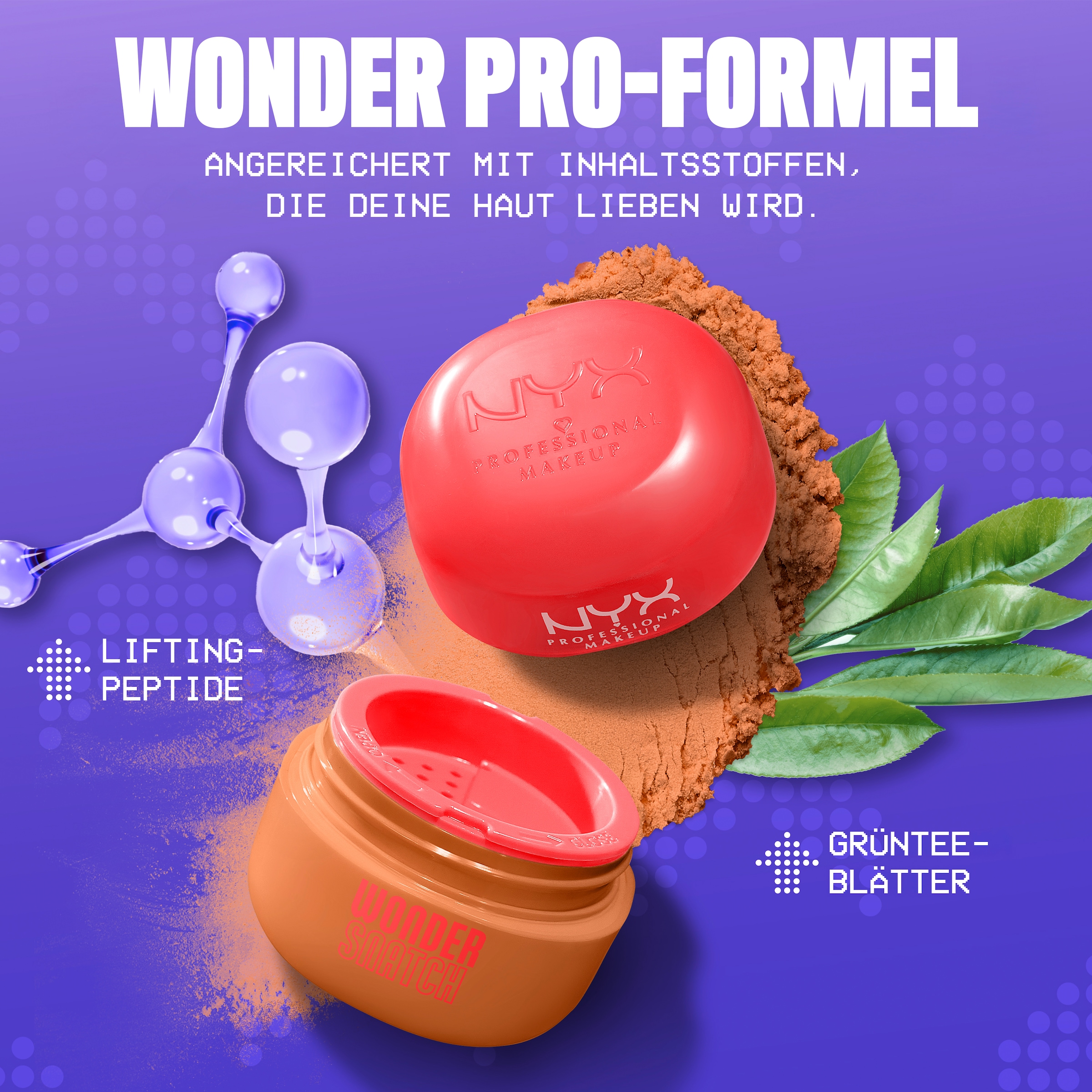NYX PROFESSIONAL MAKEUP Puder »WONDER SNATCH POWDER« angereichert mit grünem Tee für den antioxidativen Glow gesunder Haut