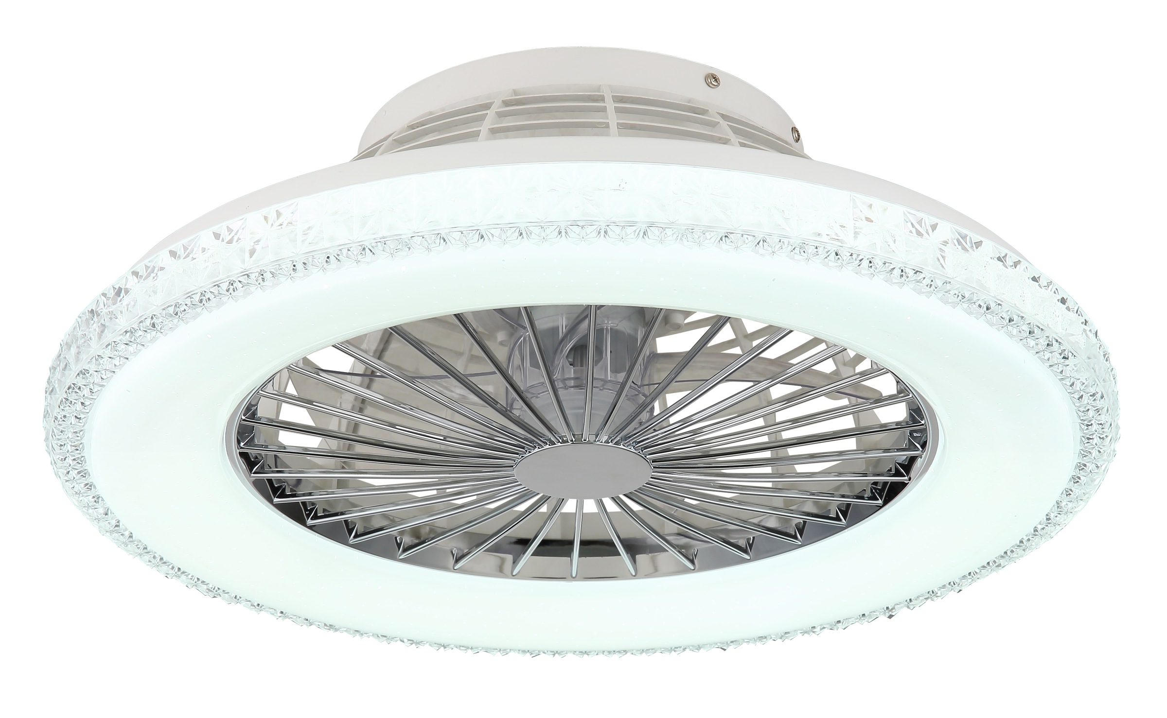 GLOBO LIGHTING Deckenleuchte »CORUSSO«, Leuchtmittel LED-Modul | LED fest integriert, Ventilator /Schlafzimmer / Wohnbereich /Arbeitszimmer / verchromt rund