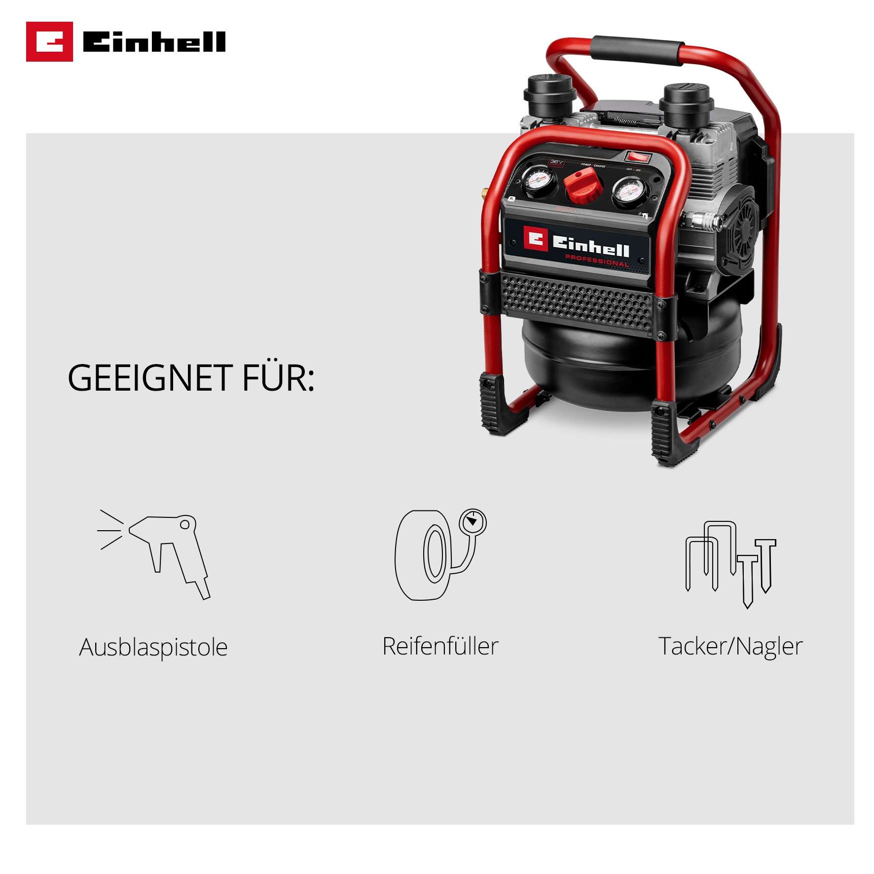 Einhell Kompressor »SILENZZO 36/210« ohne Akku und Ladegerät
