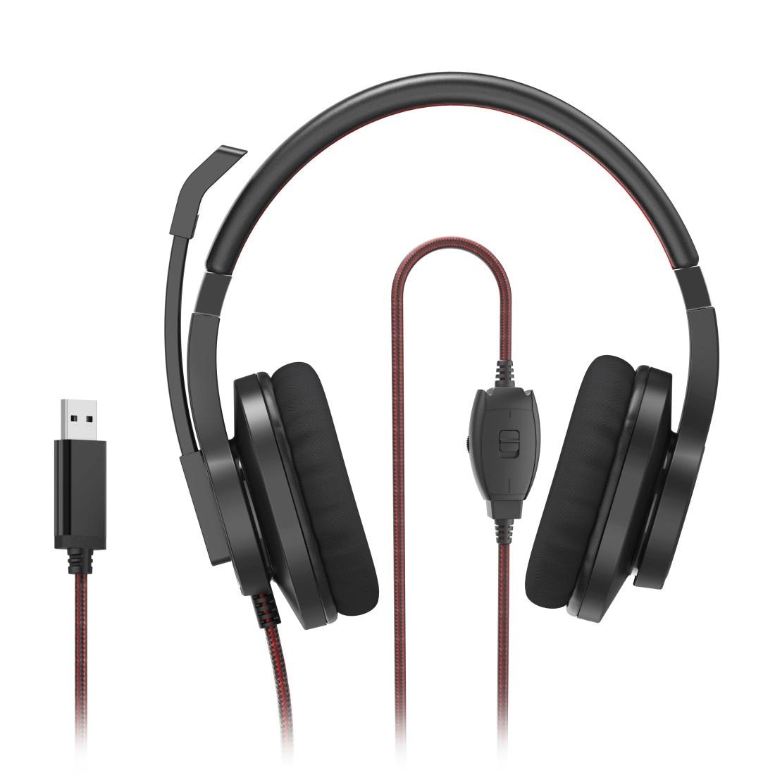 Hama PC-Headset »PC-Office-Headset "HS-USB400 V2", Stereo, Schwarz, USB-Headset«