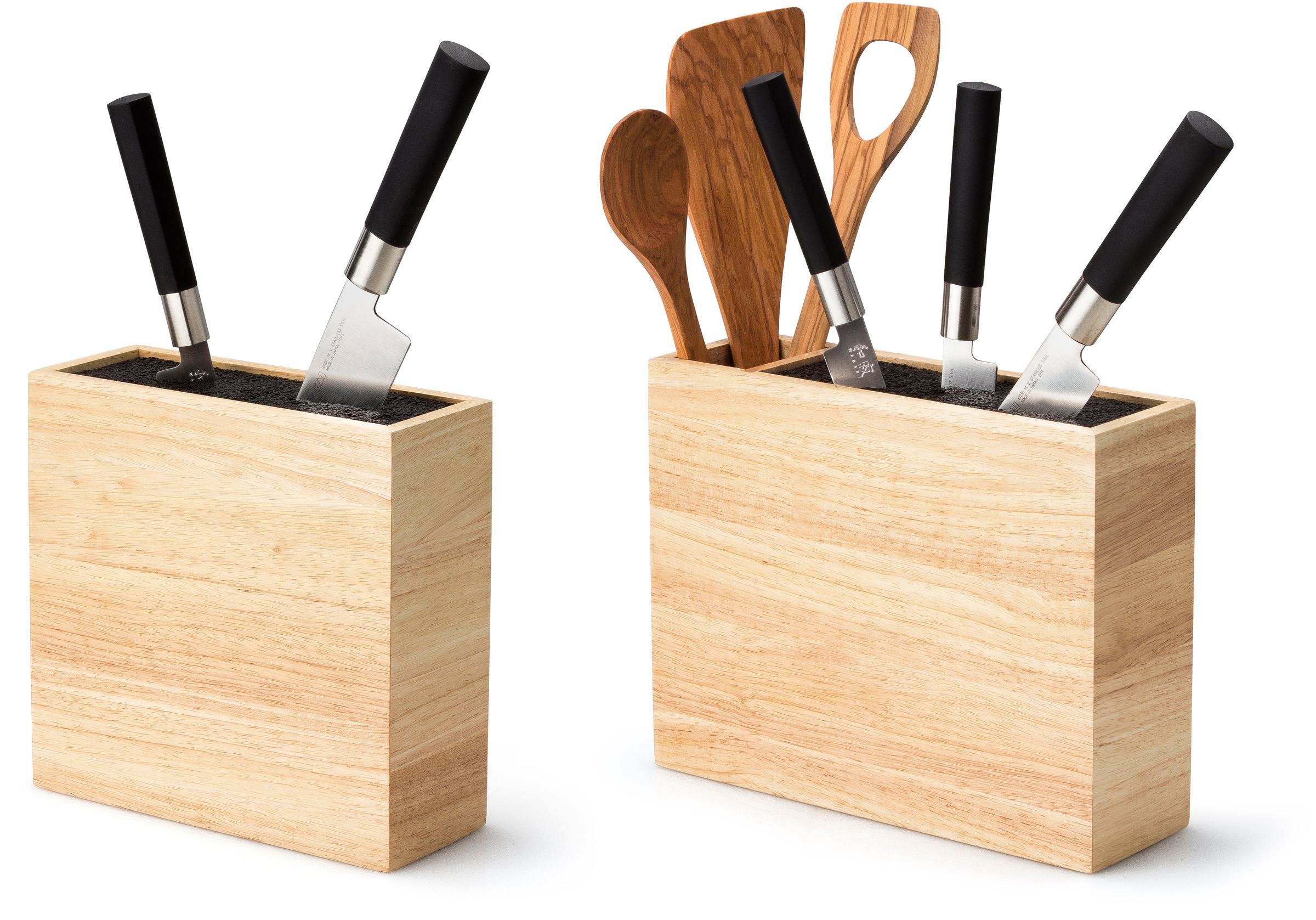 Continenta Messerblock 1 Stk. flexibler Einsatz, Hartholz, Utensilienbehälter