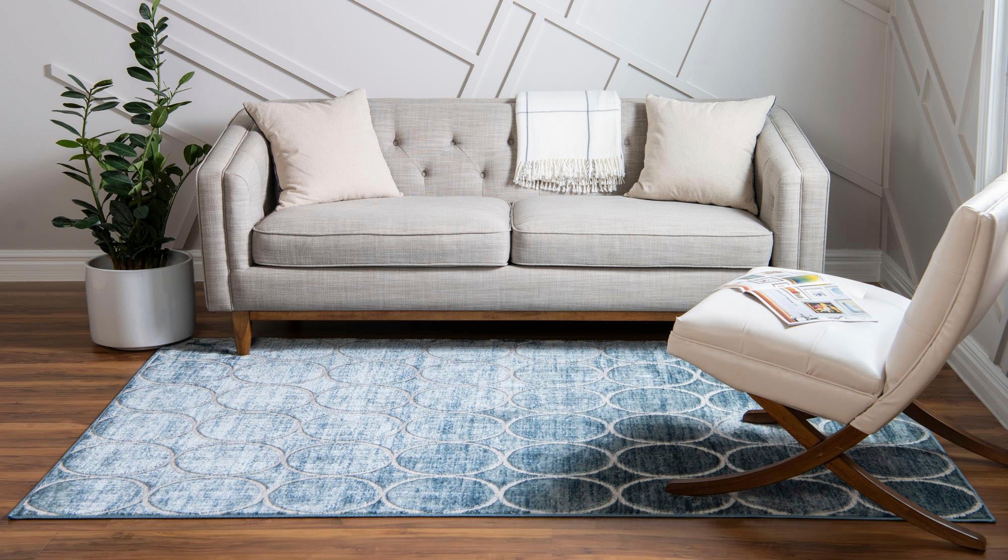 Myflair Möbel & Accessoires Teppich »Titan Trellis Lagerräumung«, rechteckig, 13 mm Höhe, Kurzflor, gewebt, modernes Design, Motiv Kreise