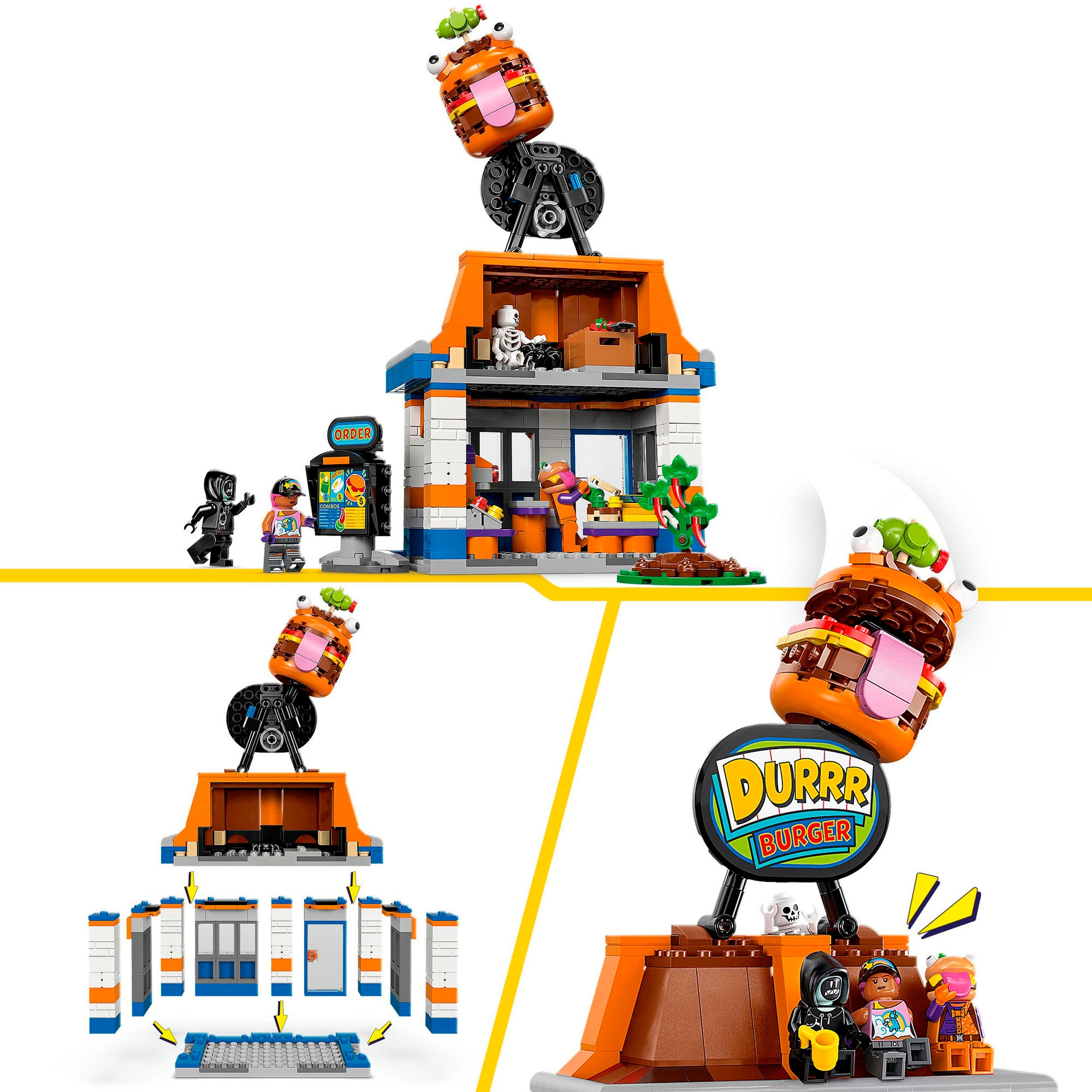 LEGO® Konstruktionsspielsteine »Durrr Burger Restaurant (77076), LEGO Fortnite«, (546 St.), Made in Europe