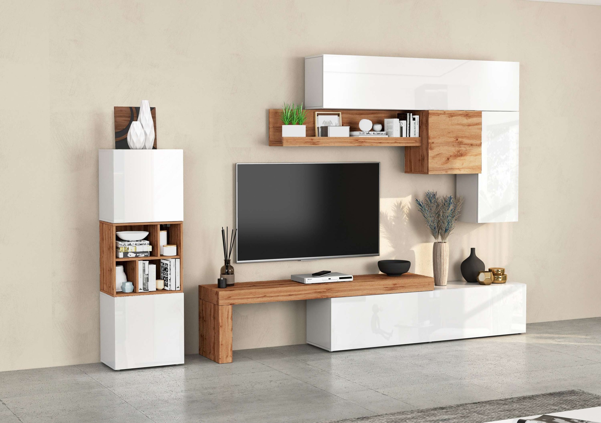 INOSIGN Wohnwand »Chronos Wohnwand, Medienwand, 8-er set«, (Set, 8 St.), ca günstig online kaufen