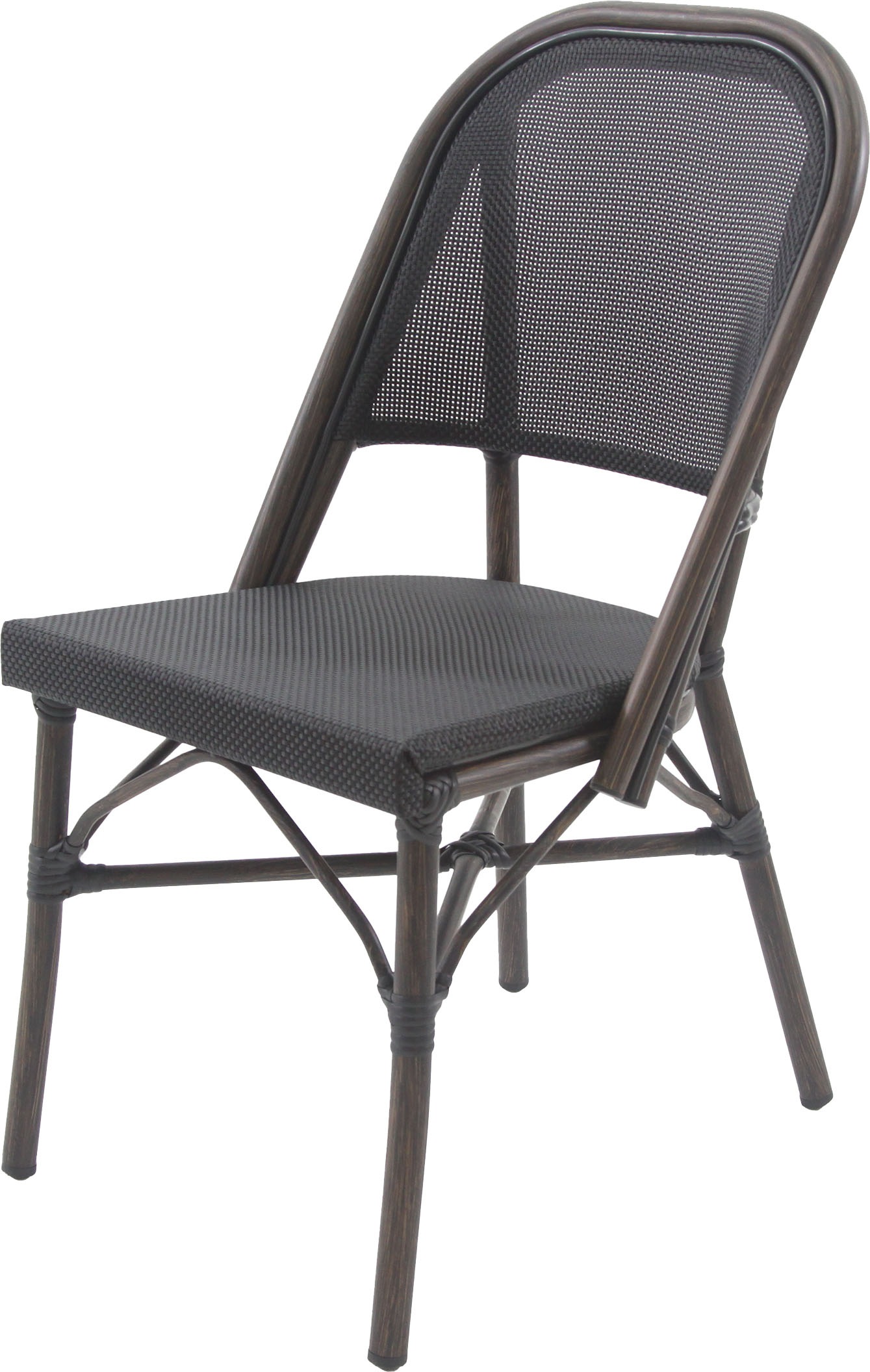 Essentials Bistrostuhl »Paris«, 1 St., Textil – Wenige, schwarz Mesh