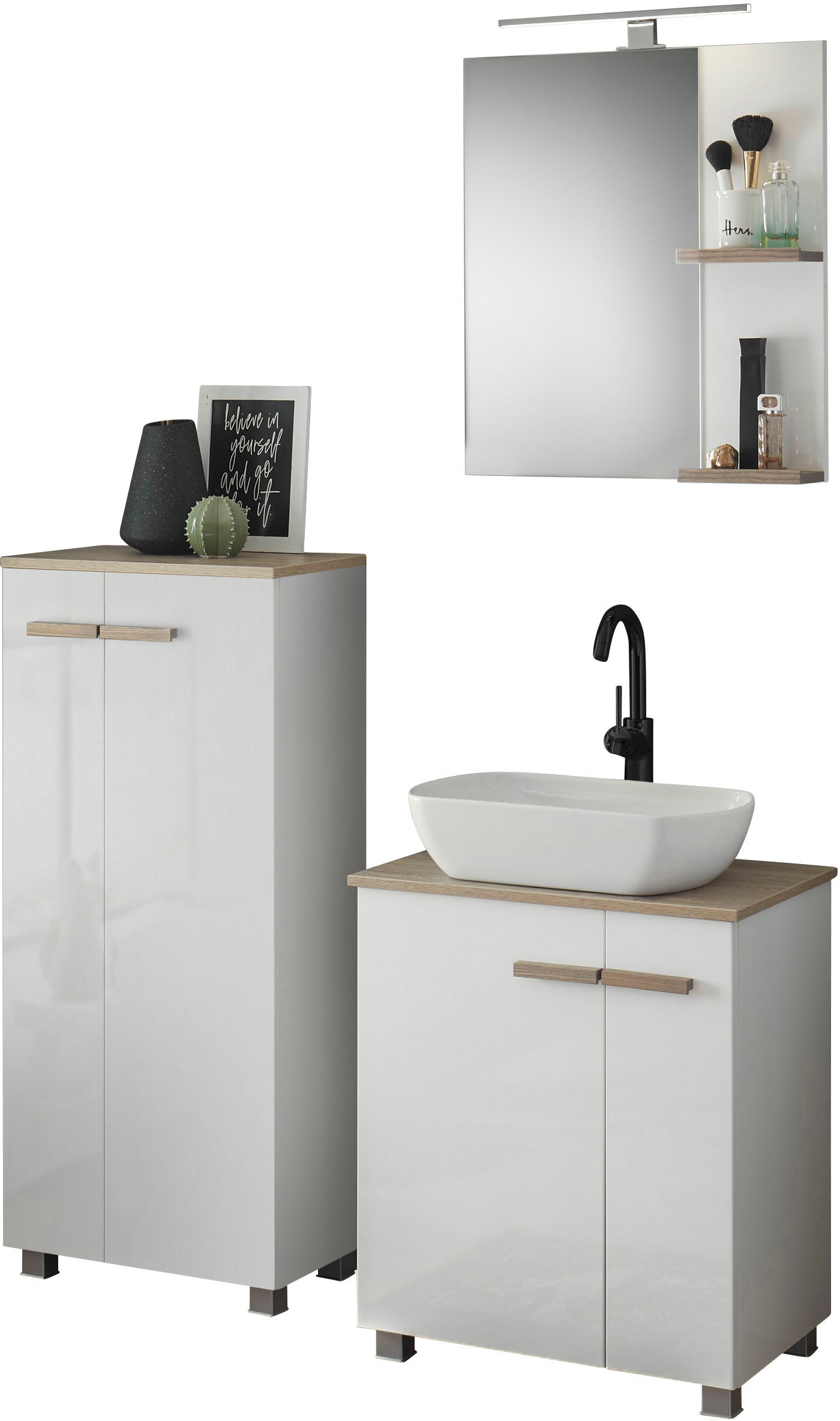 Places of Style Badmöbel-Set »SOLiD, Badmöbel-Set, Bad im modernen Design, günstig online kaufen