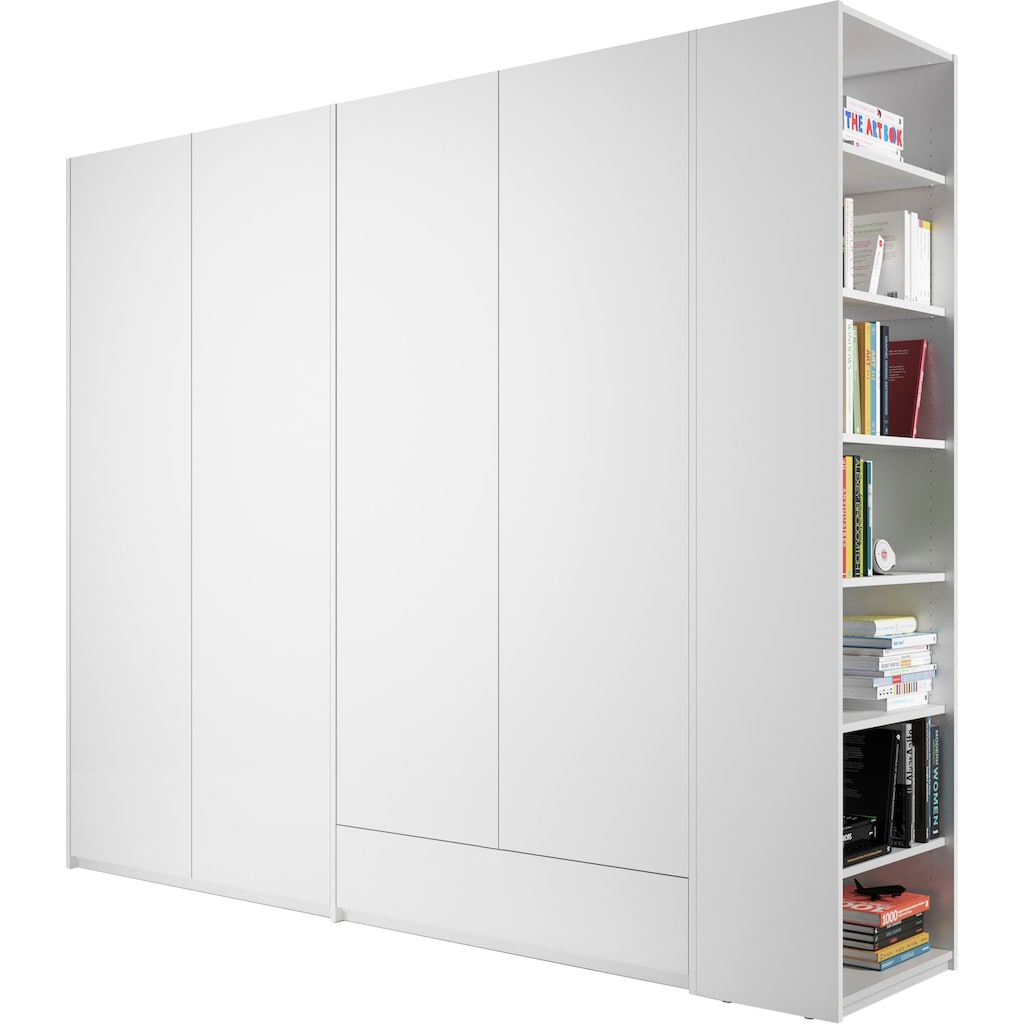 Müller SMALL LIVING Drehtürenschrank »Modular Plus Variante 8«, Schublade, Anbauregal wahlweise rechts oder links montierbar