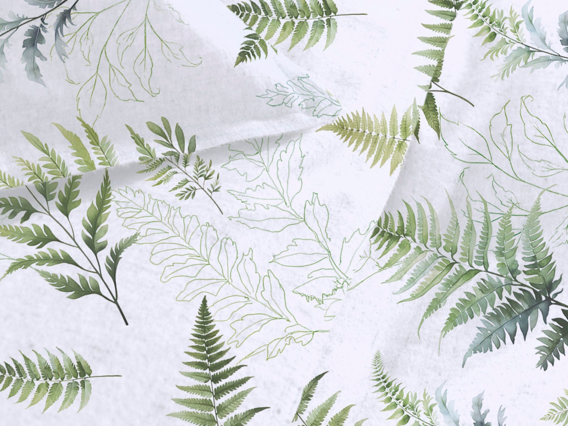 Heckett & Lane Bettwäsche »Zeno« 2 Stk. tlg. Blätter Design, 100% Baumwolle ab 135x200 cm.