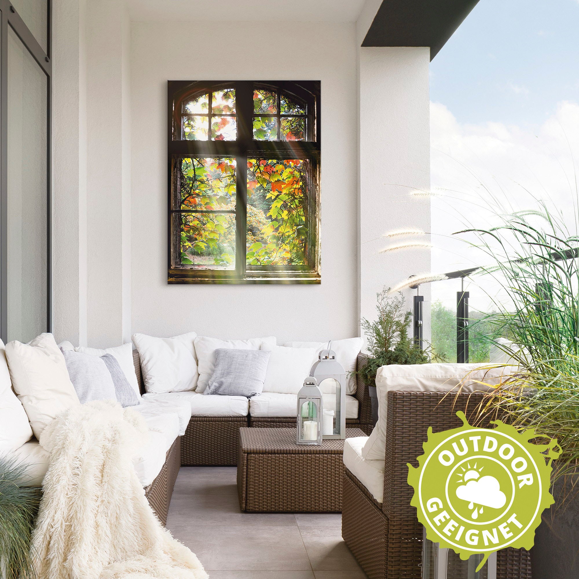 Artland Wandbild »Altbau«, Fenster & Türen, (1 St.), als Alubild, Outdoorbild, Leinwandbild, Poster, Wandaufkleber