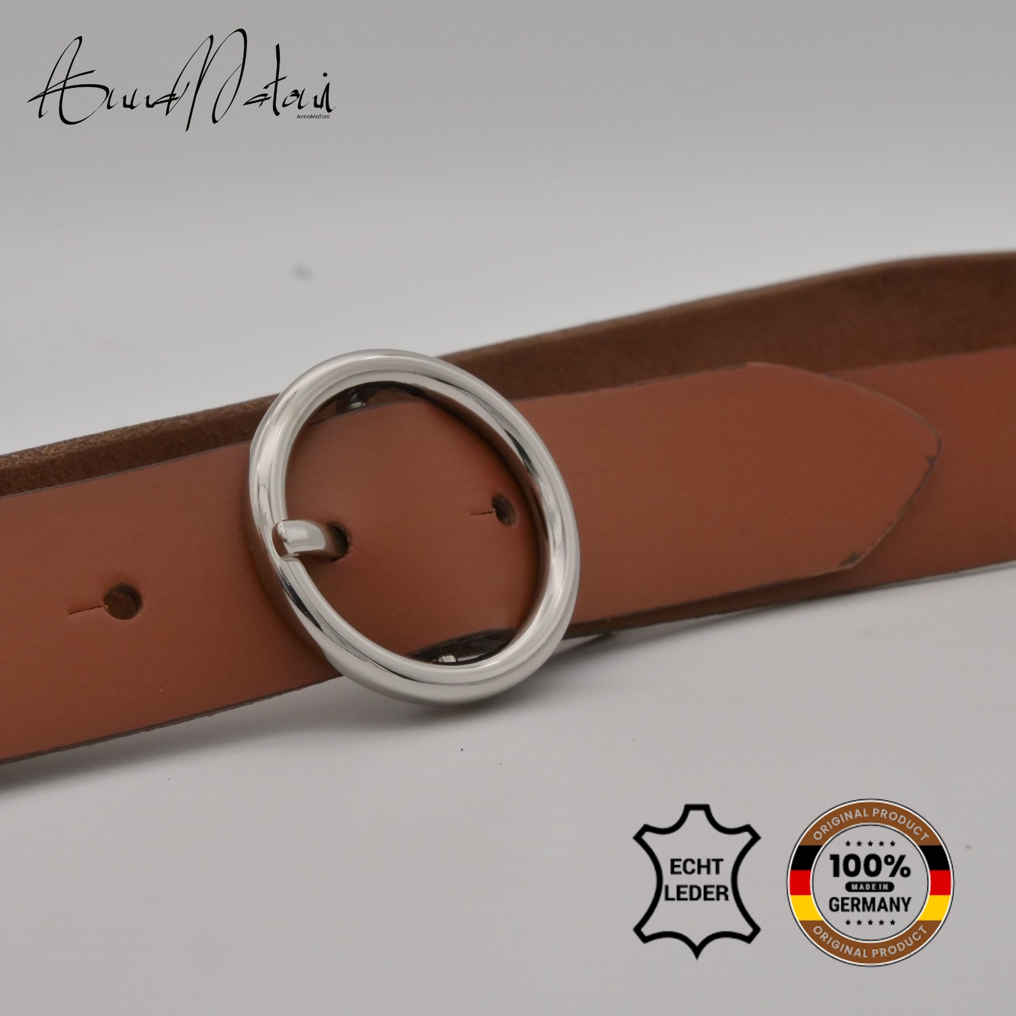 AnnaMatoni Ledergürtel »AnnaMatoni Damen Ledergürtel Basic Gürtel 3cm breit echt Leder«