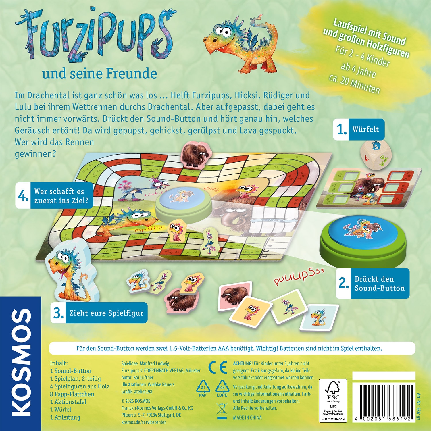 Kosmos Spiel »Furzipups und seine Freunde«