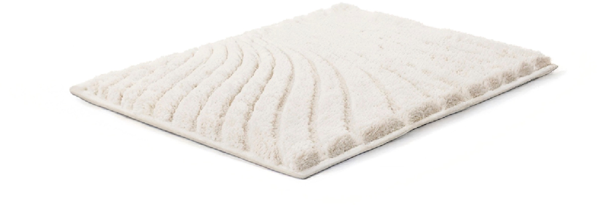 Grund Badematte »Caffi« Höhe 20 mm rutschhemmend beschichtet fußbodenheizungsgeeignet Zeitlos schönes Wellenmuster, mit Hoch-Tief, 5 Jahre Garantie