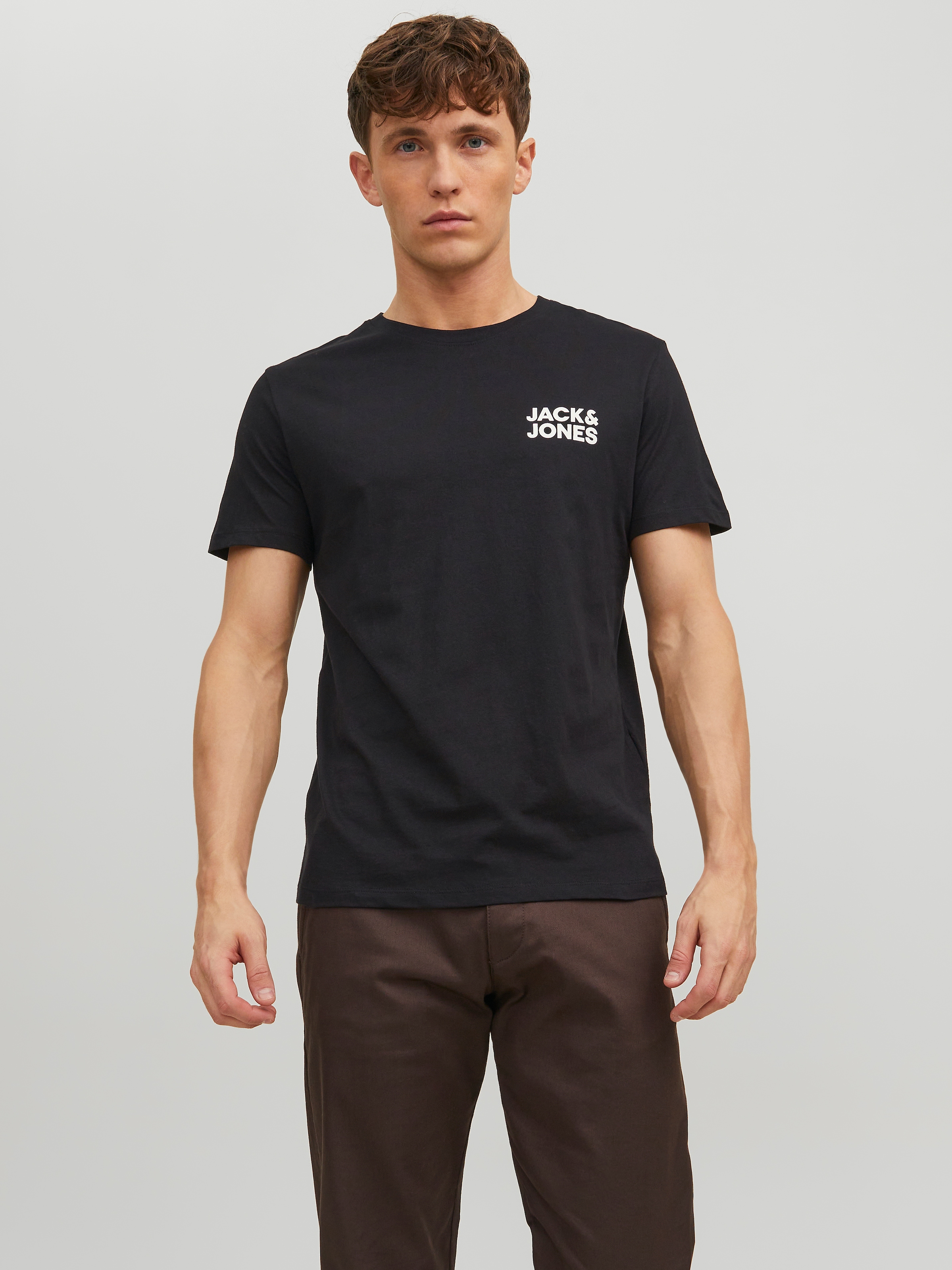 Jack & Jones T-Shirt »JJECORP Herren-Tee mit figurbetonter Silhouette« bedruckt, modisch, schmal, Baumwolle, Rundhals