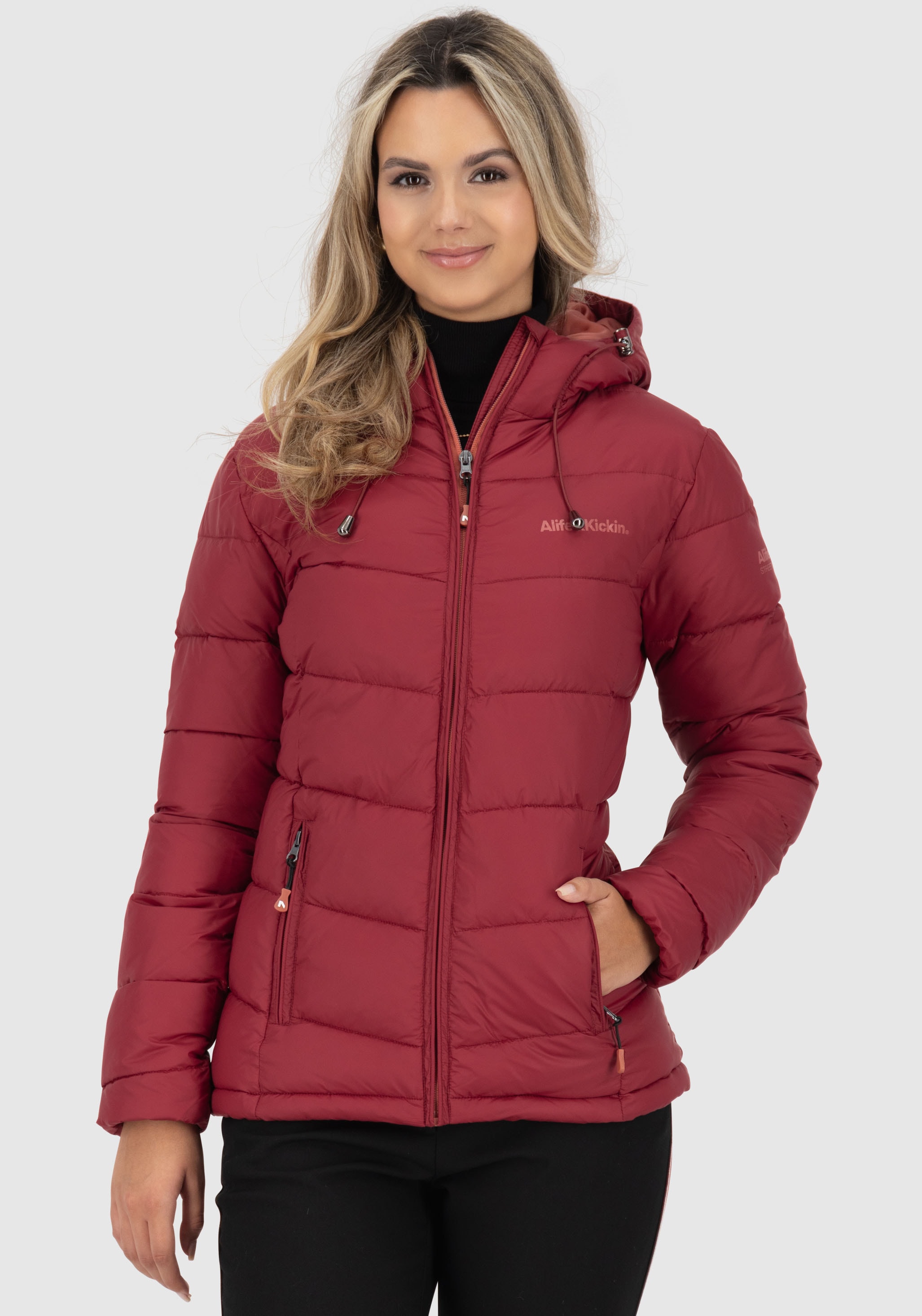 Alife & Kickin Steppjacke »AndriaAK« mit Kapuze leichte, taillierte Übergangsjacke mit breiter Steppung und Kapuze