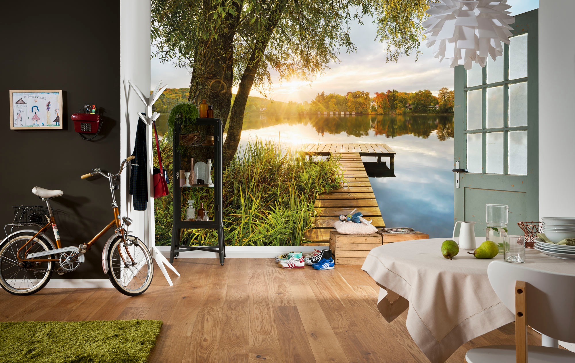 Komar Fototapete »Vlies - Picnic - Größe 368 x 248 cm«, bedruckt, Wohnzimmer, Schlafzimmer