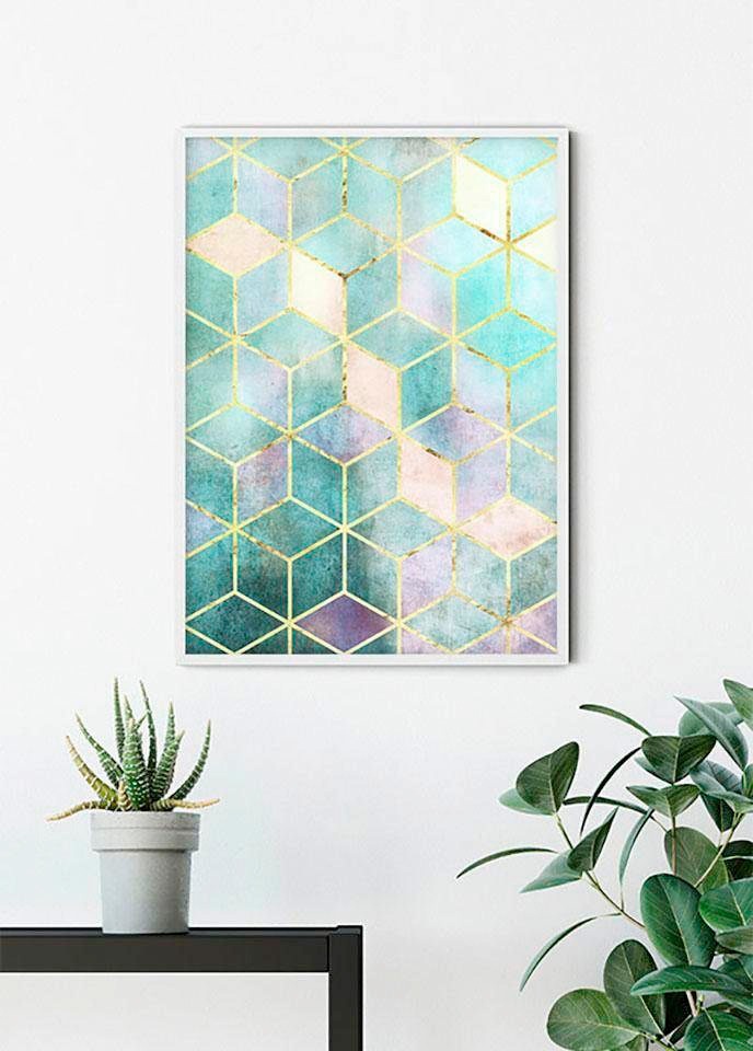 Komar Bild »Mosaik Verde«, Abstrakt, (1 St.), Wandbild zur Dekoration - ohne Rahmen