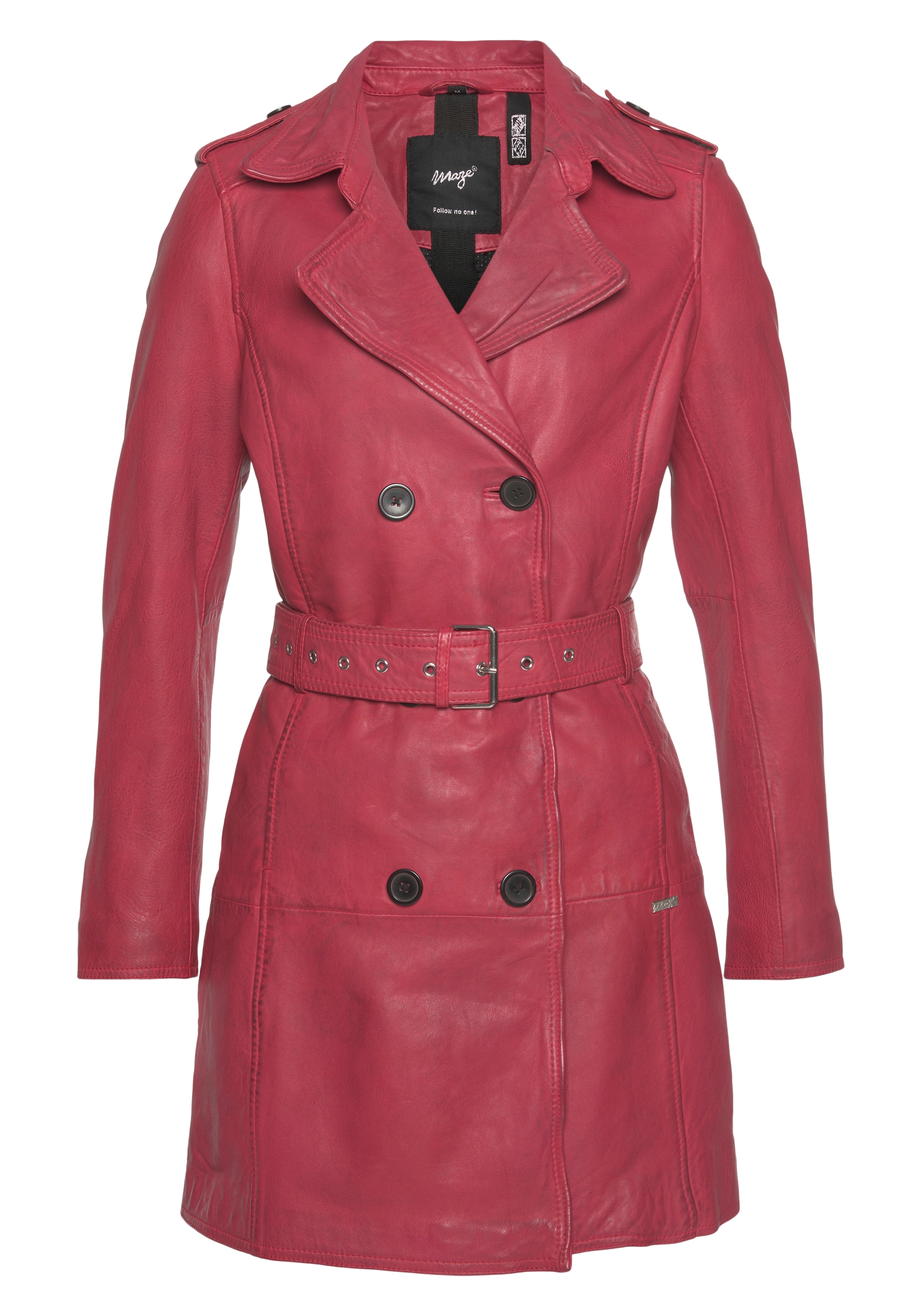 Maze Lederjacke, im Trenchcoat-Look