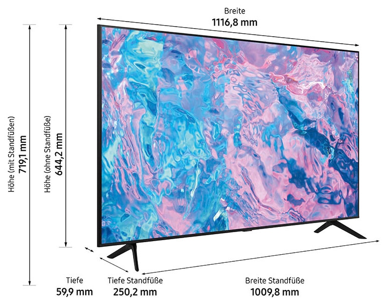Samsung LED-Fernseher, 125 cm/50 Zoll, Smart-TV, PurColor, Crystal Prozessor 4K, Smart Hub & Gaming Hub