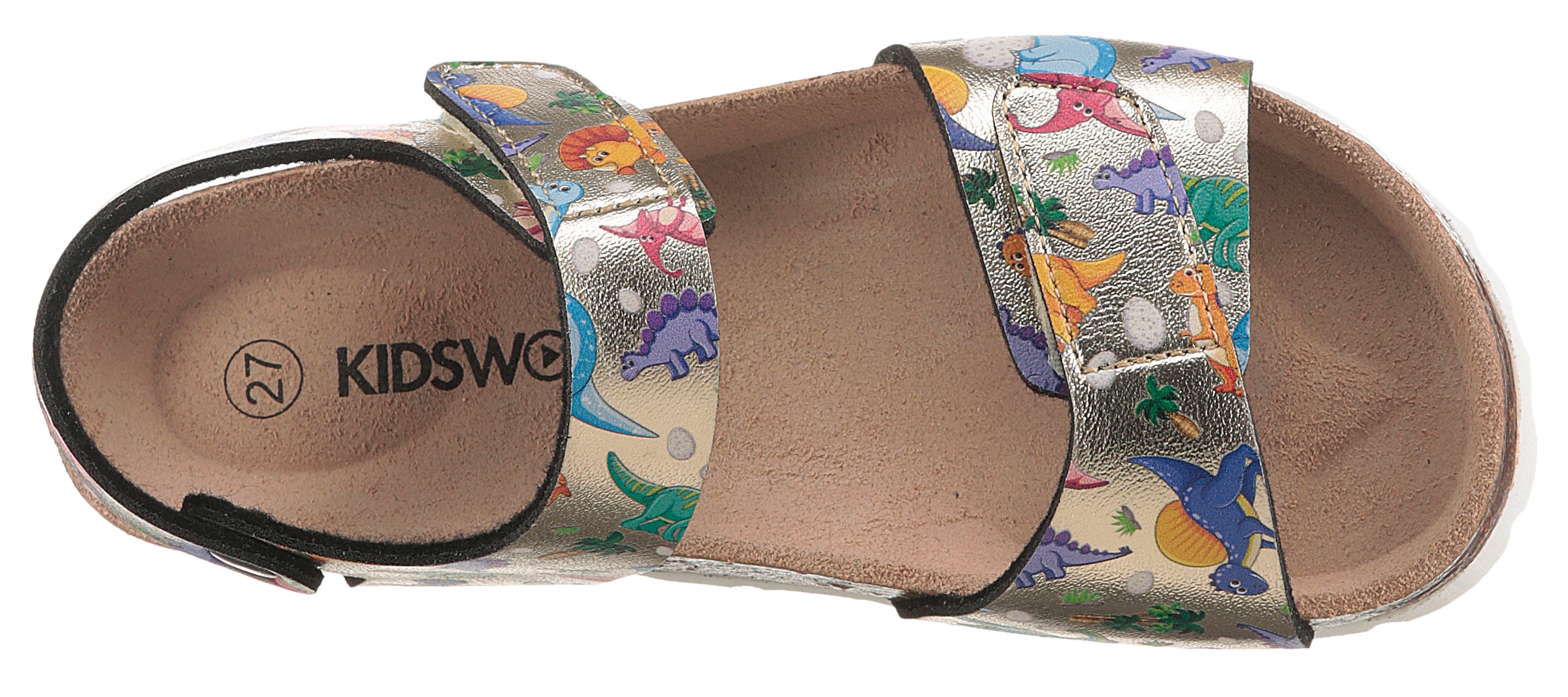 KIDSWORLD Riemchensandale »Dinos«, Klettschuh, Sommerschuh, Sandalette mit ergonomisch geformtem Fußbett