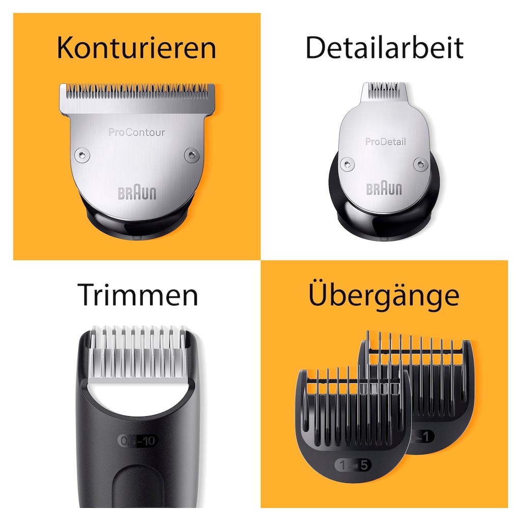 Braun Haarschneider »Barttrimmer BT9440«, 180 Min. kabellose Laufzeit, Wasserdicht