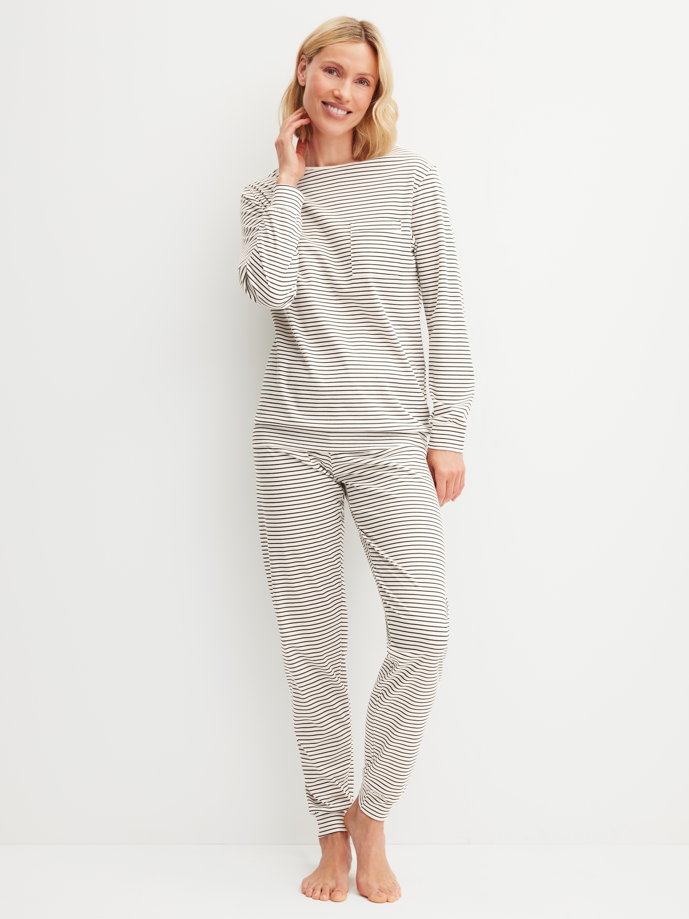 CALIDA Schlafanzug »Sweet Dreams« 2 tlg. Langarm, Rundhals, Interlock-Qualität, weich, bequem