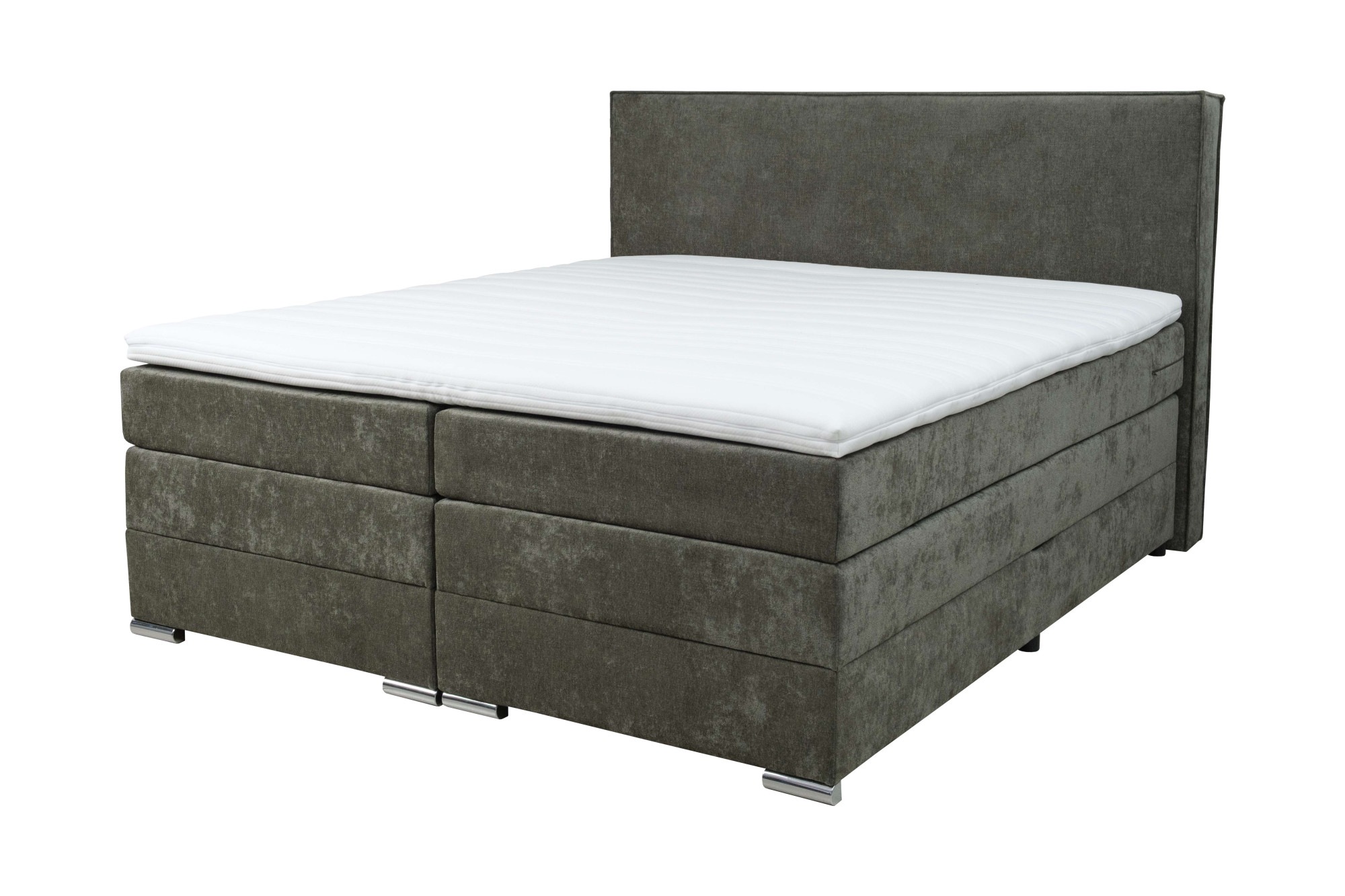 Home affaire Boxspringbett »Romeo, Doppel- & Polsterbett, Federkernbett, Komfortbett, 160, 180 cm« inkl. 6 cm Topper, zwei Bettkästen, Taschen-Federkernmatratze in H4