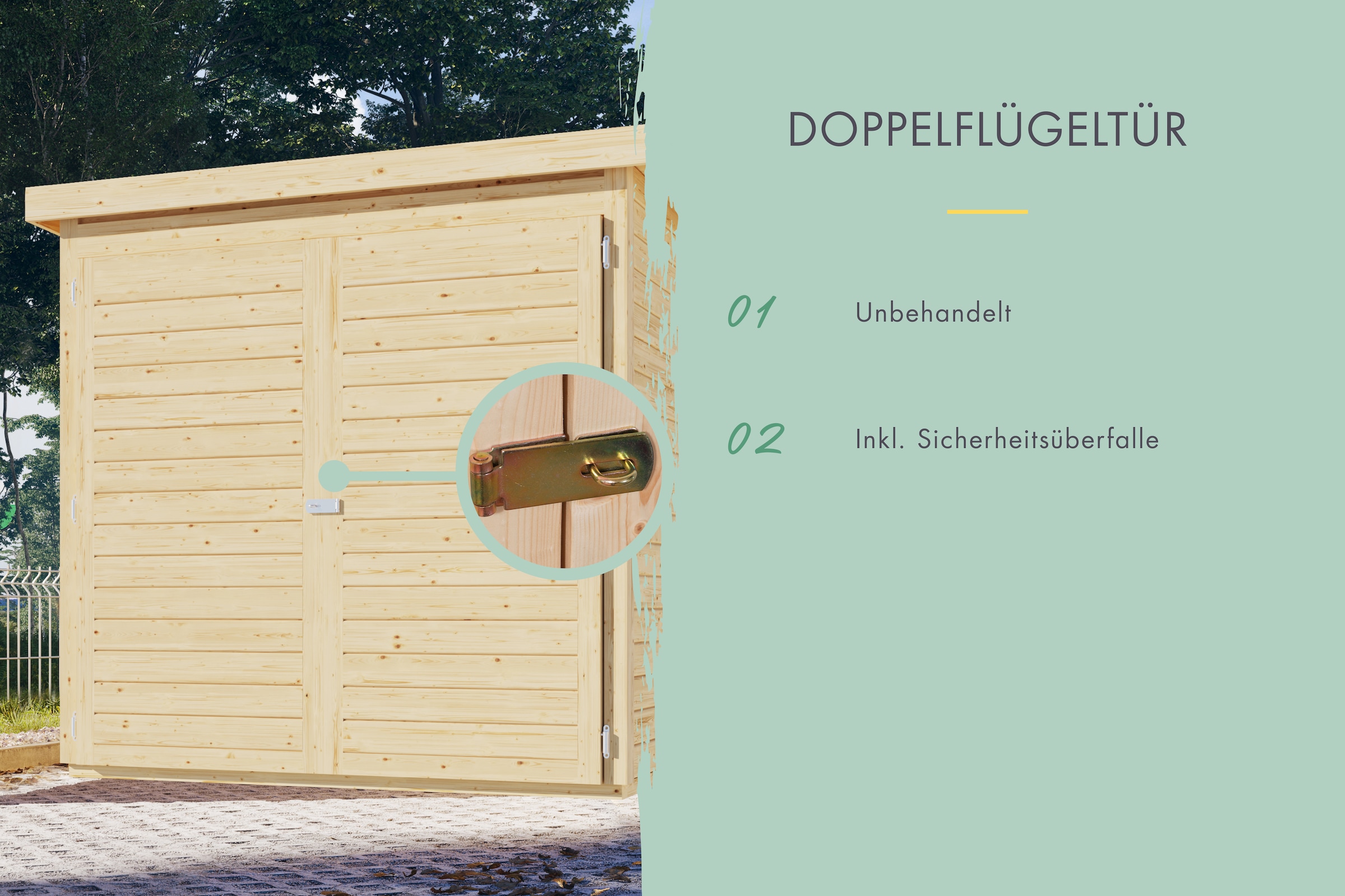 Karibu Fahrradbox »Fahrradgarage 3 Solar«, in verschiedenen Farben, mit Solarkit, BxTxH: 162,5x216x167 cm