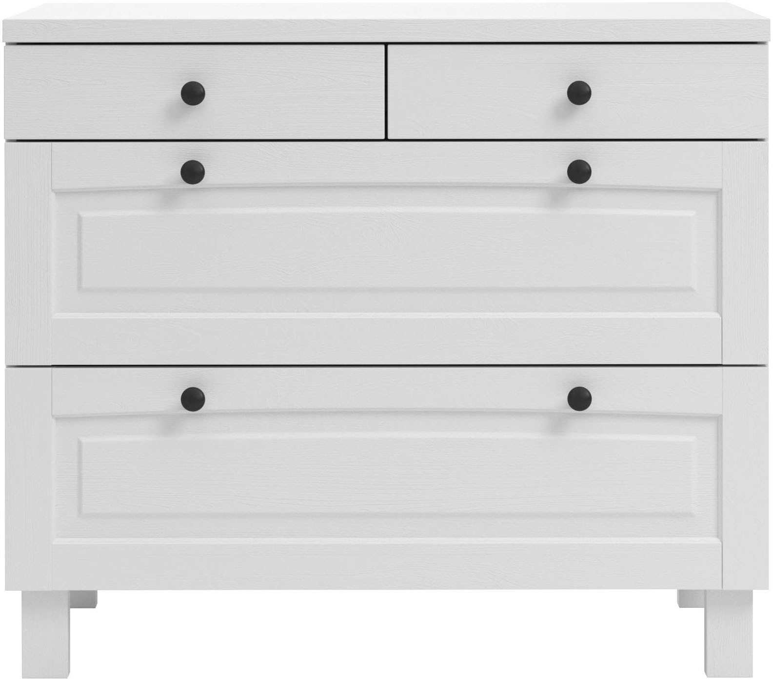 KOCHSTATION Unterschrank »KS-Osby«, (1 St.), Kiefer massiv, Breite 100 cm, 4 Schubkästen
